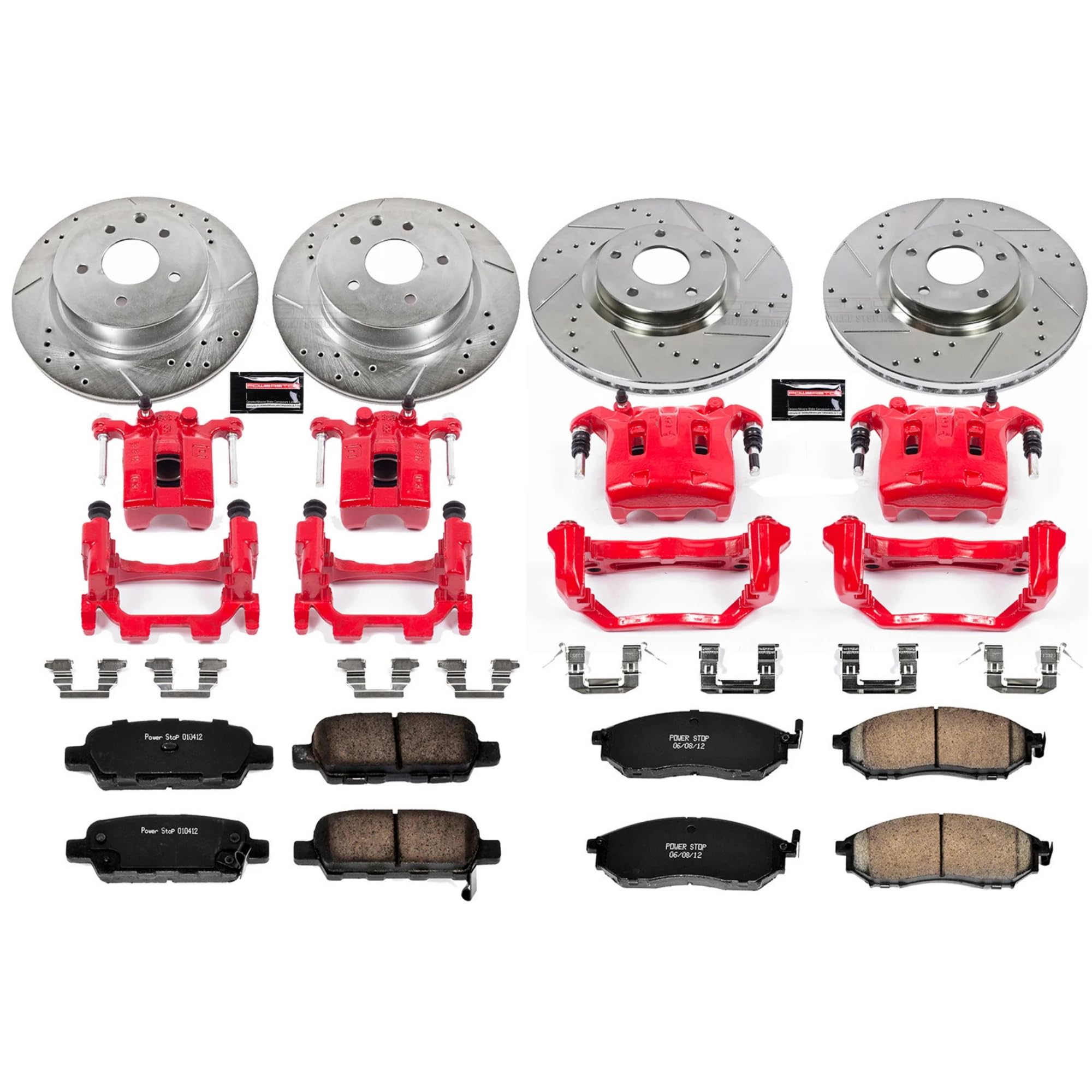 Power Stop Z23 Evolution Sport Brake Kit with Calipers For INFINITI G37 2009-2013, INFINITI G25 2011-2012 [Model Specific]