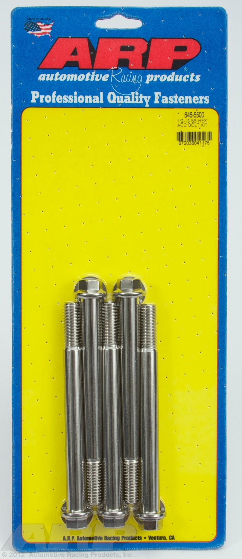 Hex ARP (646-5500) Bolt, Stainless Steel