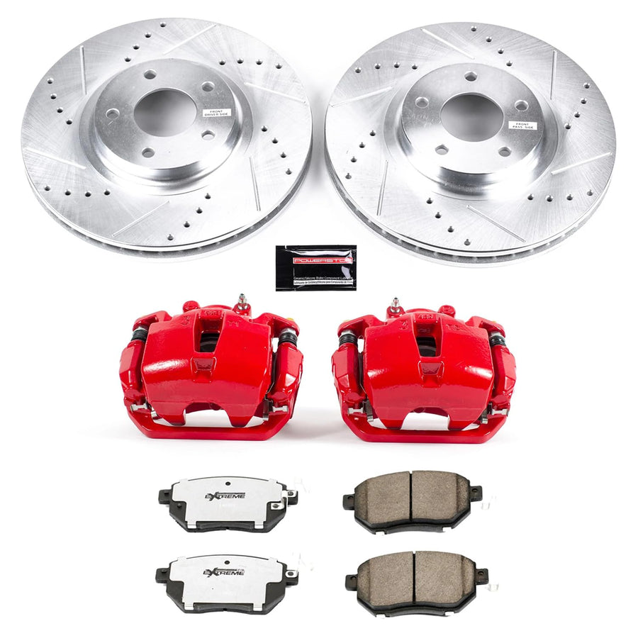 Power Stop Z26 KC091B-26 Front Street Warrior Brake Kit Infiniti For INFINITI FX35 2003-2005, INFINITI FX45 2003-2005 [Model Specific]