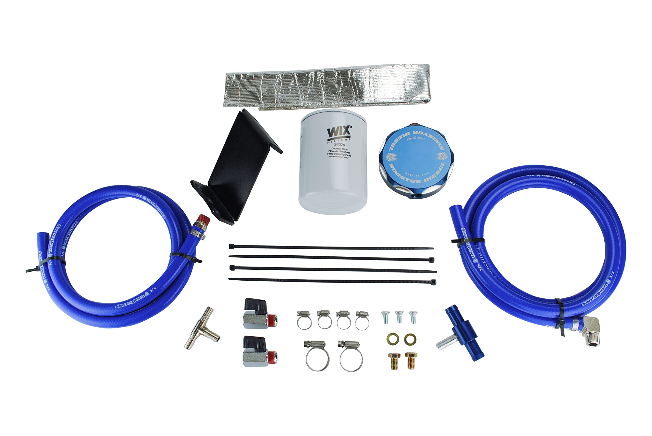 Coolant Filtration System Sinister Diesel (w/Wix) for 2011-2016 GM Duramax 6.6L LML