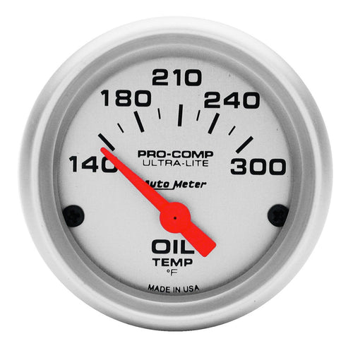 Auto Meter Ultra-Lite 4348 Electric Oil Temperature Gauge, 2 1/16"