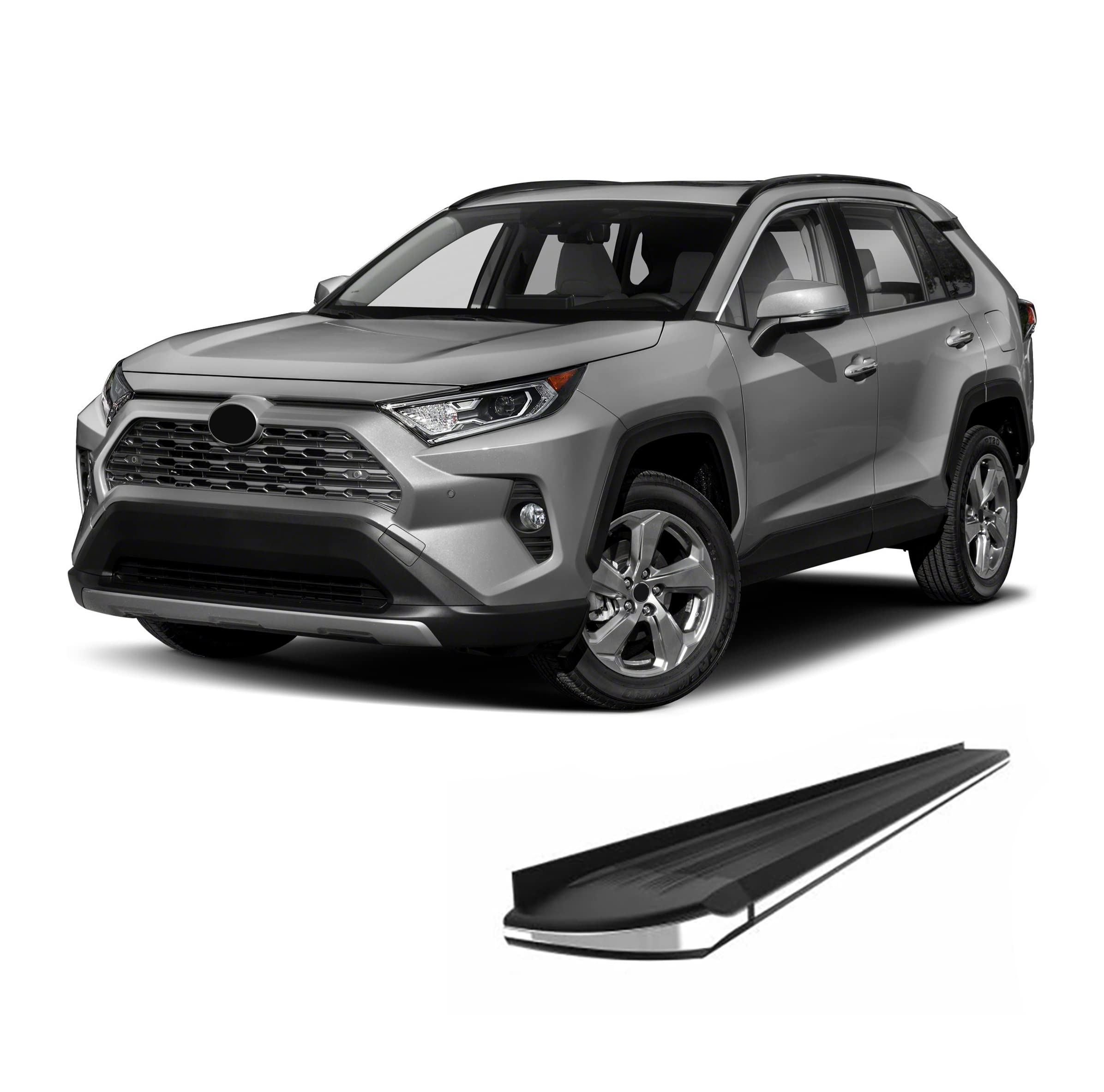 Exceed Black Horse Running Boards Compatible with 2019-2024 Toyota RAV4|2021-2024 Toyota Venza-EX-T370