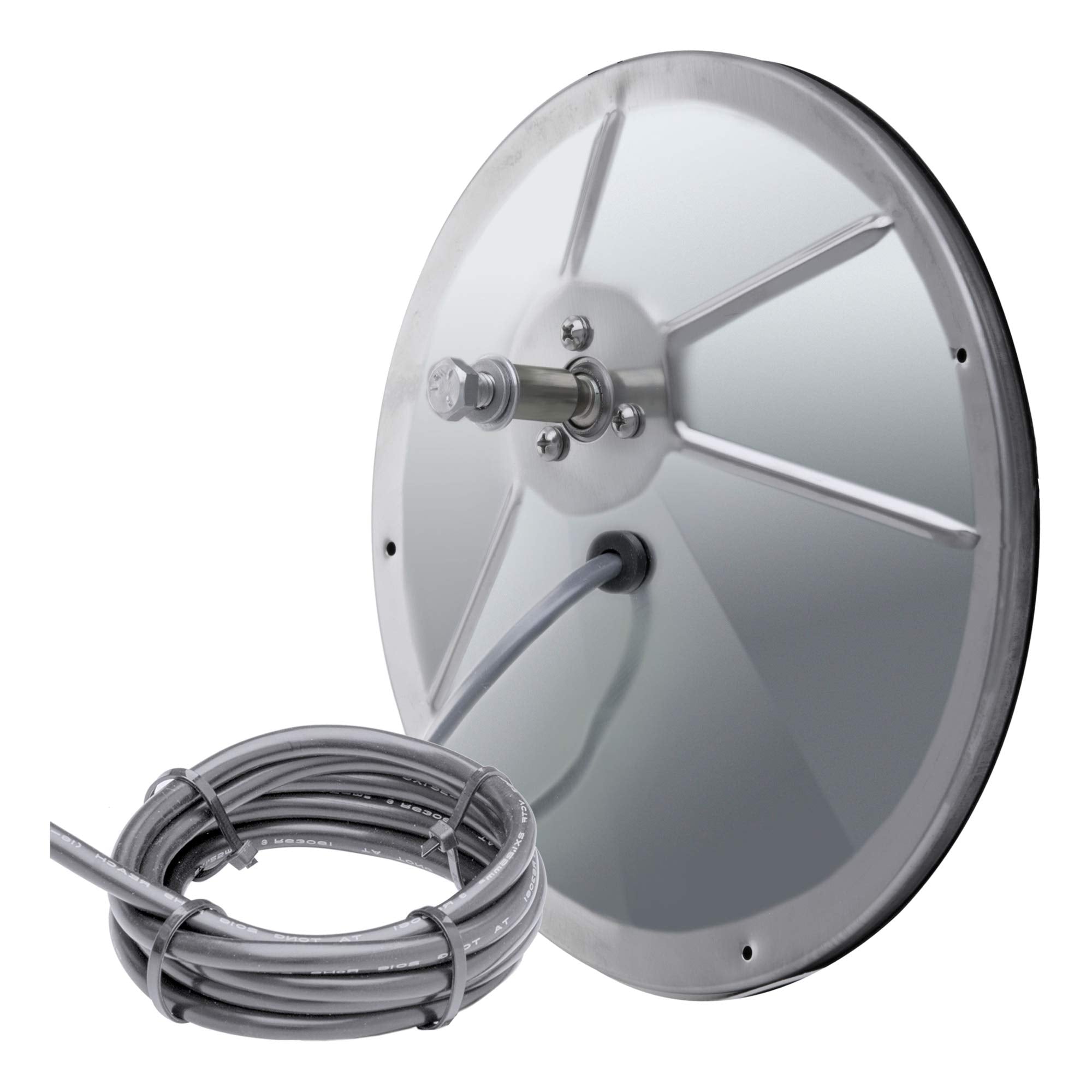 8-Inch RETRAC Stainless Steel Offset-Mount Heated Convex Mirror Head, Universal Driver or Passenger Side