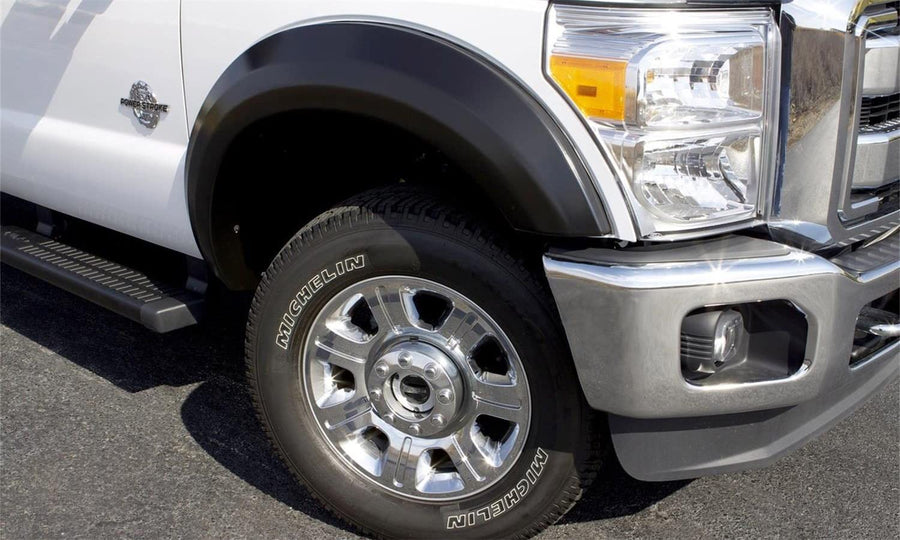 Lund Elite Series EX311S Black Extra Wide Style Standard Front and Rear Fender Flare - 4 Piece