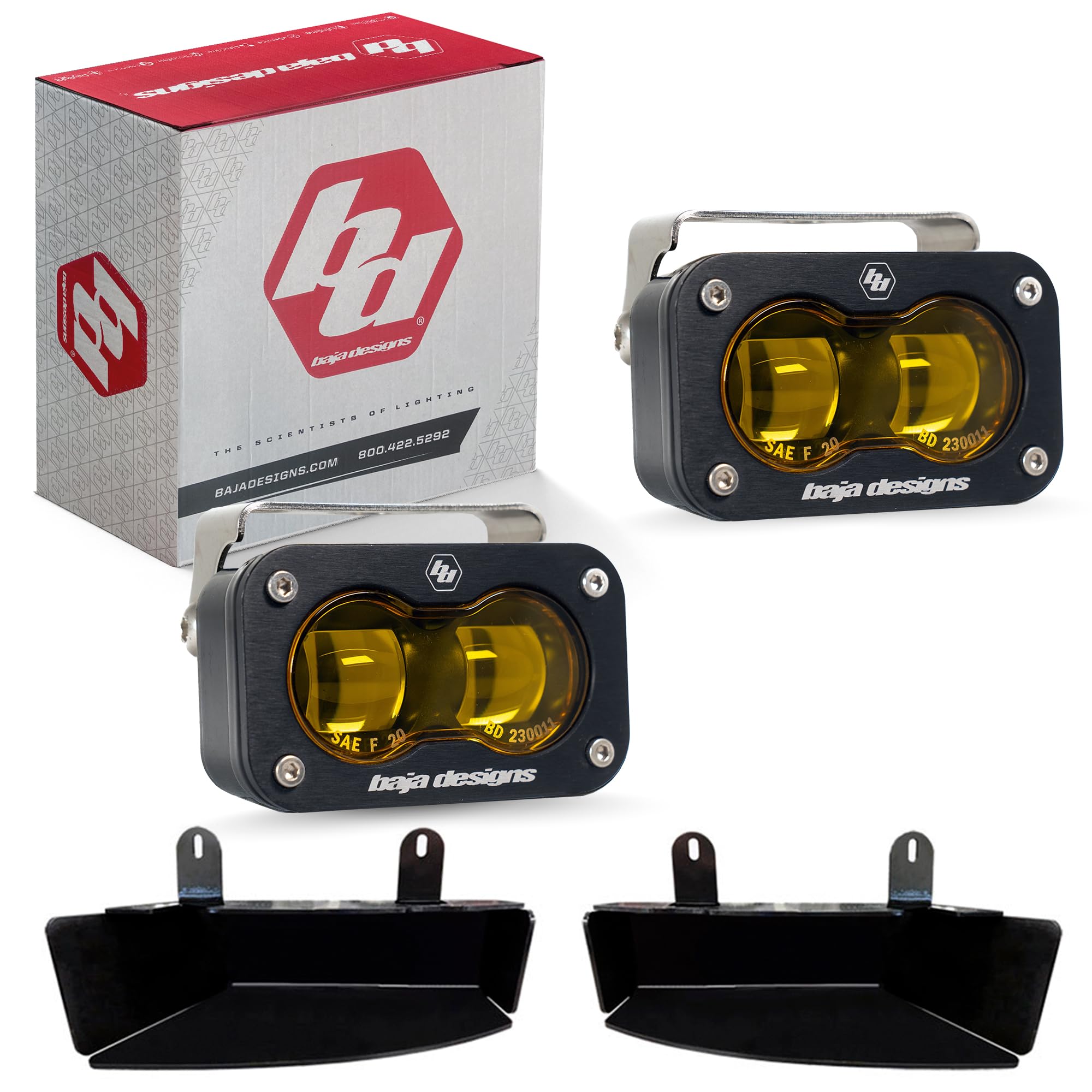 Baja Designs S2 LED Fog Pocket Light Kit for Dodge Ram 2500/3500 2019+ Truck - Amber Lens