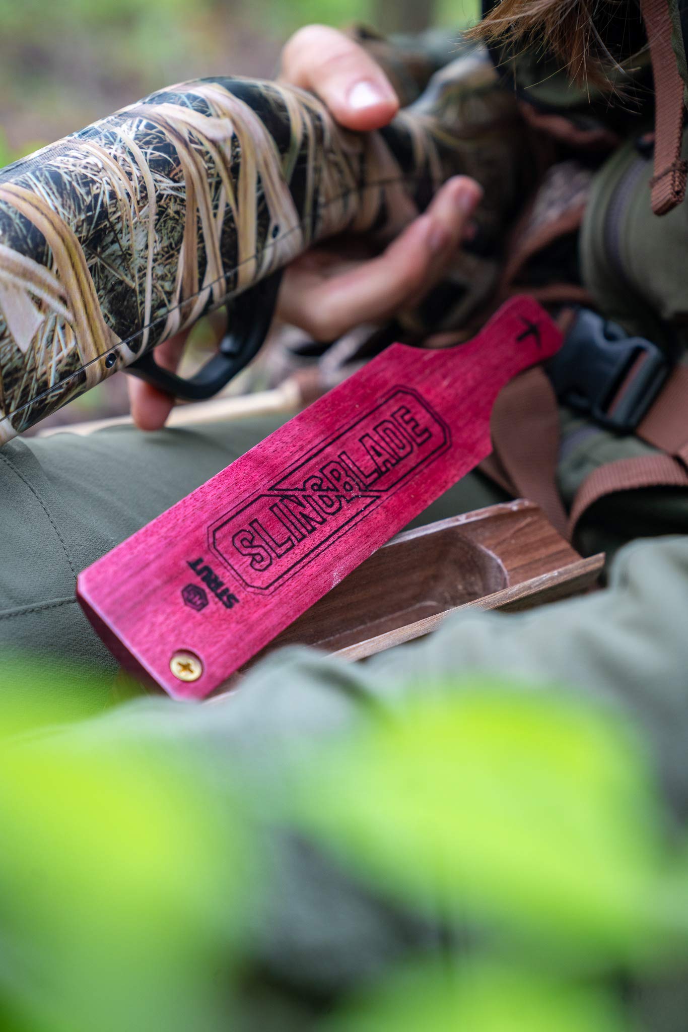 Hunters Specialties Slingblade HS Strut Turkey Clucks Cutts Yelps Purrs High Pitch Hunting Single-Sided Box Call, Brown