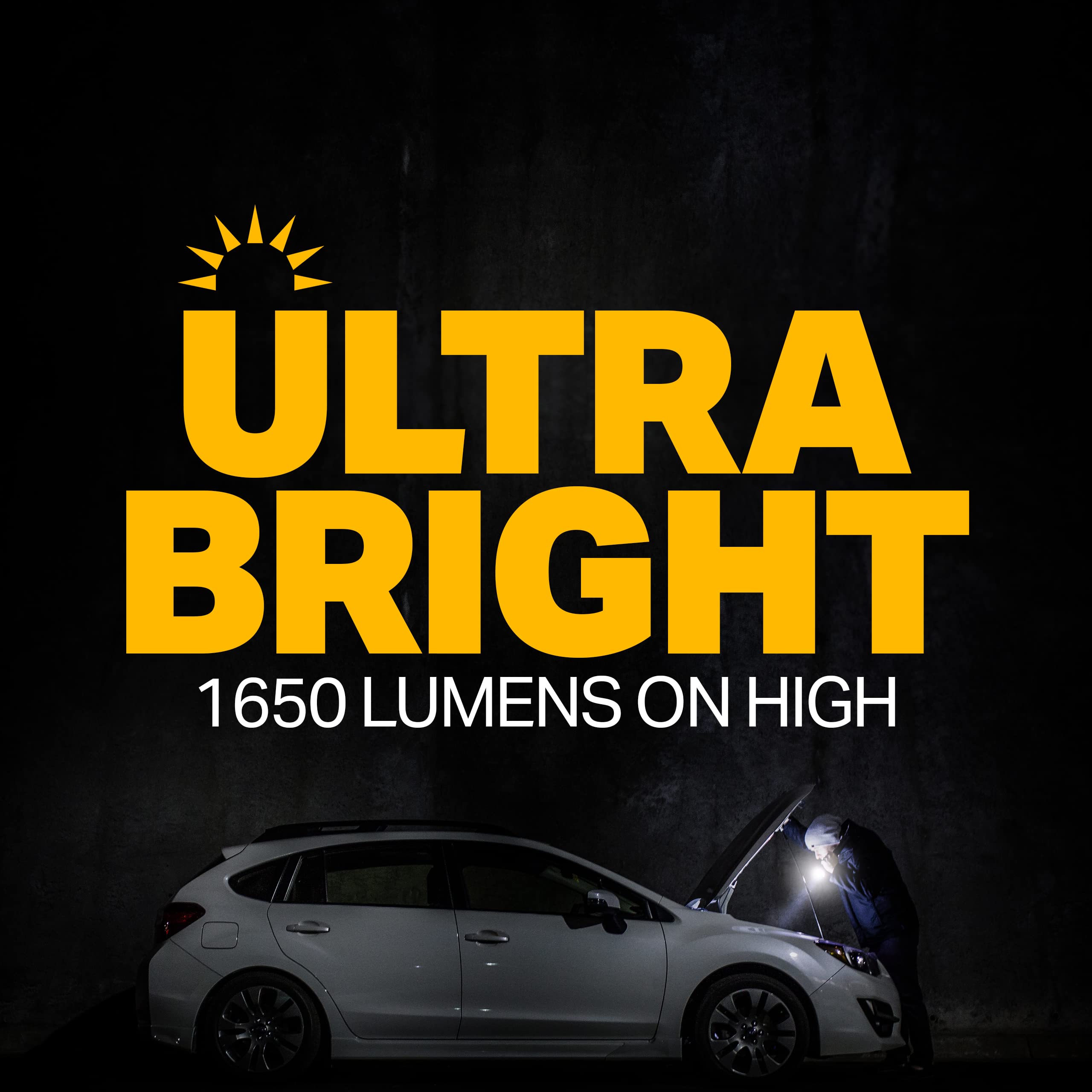 CREE LED Flashlight LUXPRO LP1315R Maximum Brightness with 1650 Lumens for security, patrol, safety, outdoors, camping, and more