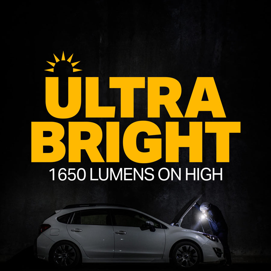 CREE LED Flashlight LUXPRO LP1315R Maximum Brightness with 1650 Lumens for security, patrol, safety, outdoors, camping, and more