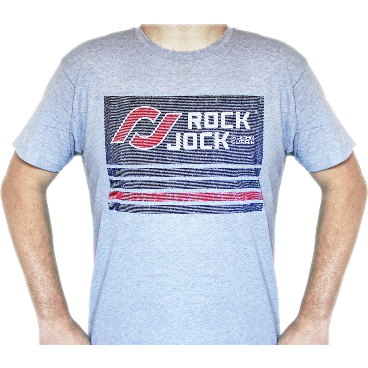 Gray RockJock RJ-711011-XL T-Shirt with Distressed Logo - Extra Large