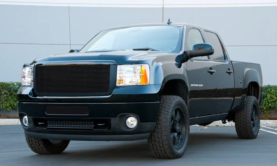 GMC Sierra T-Rex Grilles Billet Grille Insert & Overlay/Bolt On - All Black Powdercoat - Pt # 20205B
