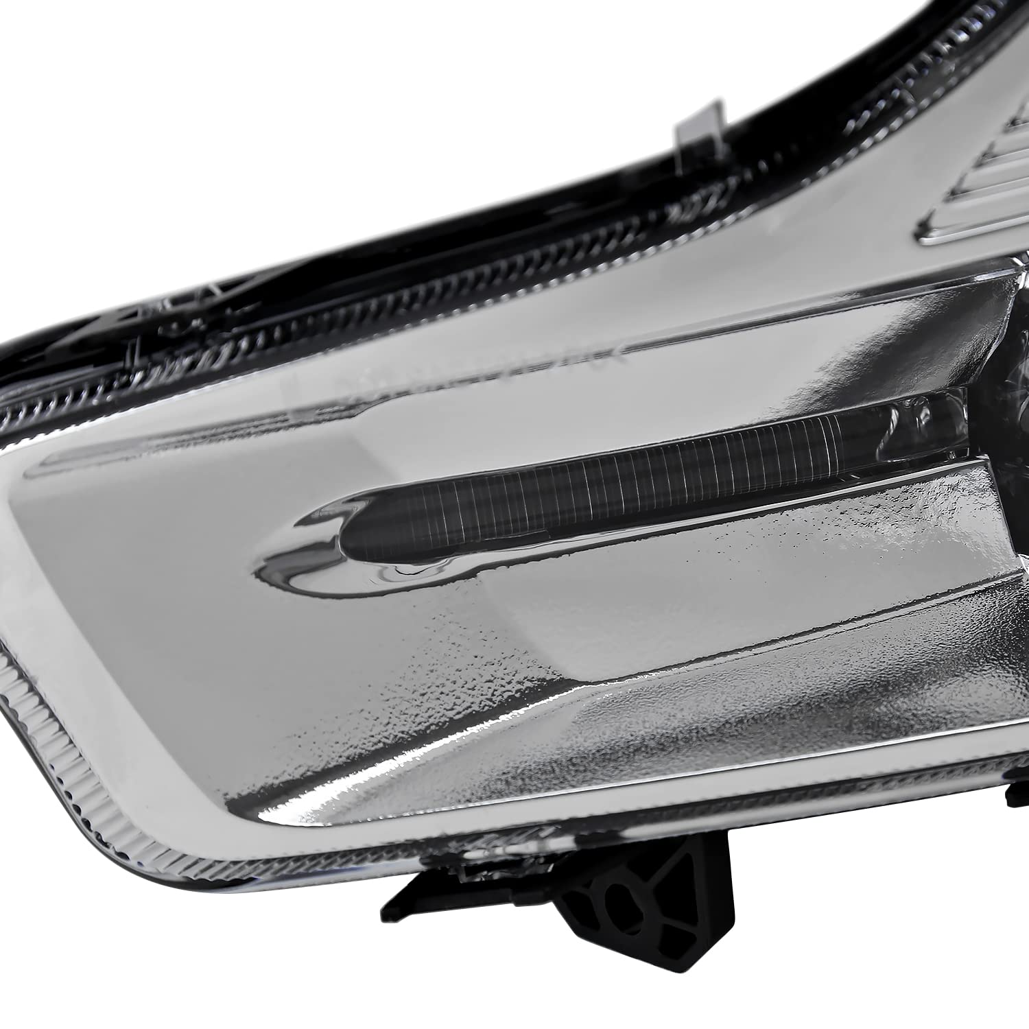 Spec-D Tuning LED Fog Lights + Switch + Bezel + Wiring Clear Lens Chrome Housing Compatible with 2019-2020 Ford Fusion, Left + Right Pair Fog Lamp Assembly