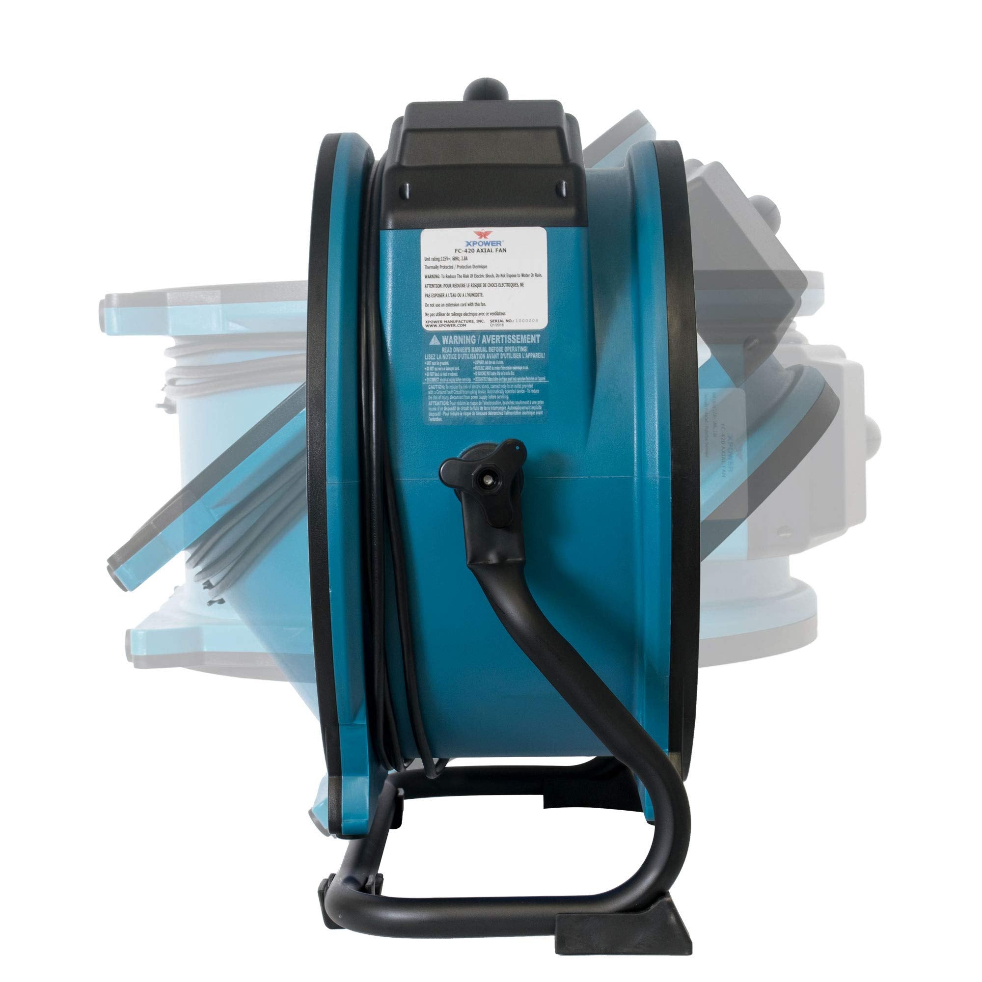 1/3 HP XPOWER FC-420 3600 CFM 5 Speed Portable Multipurpose 18" Commercial Shop Fan Air Circulator