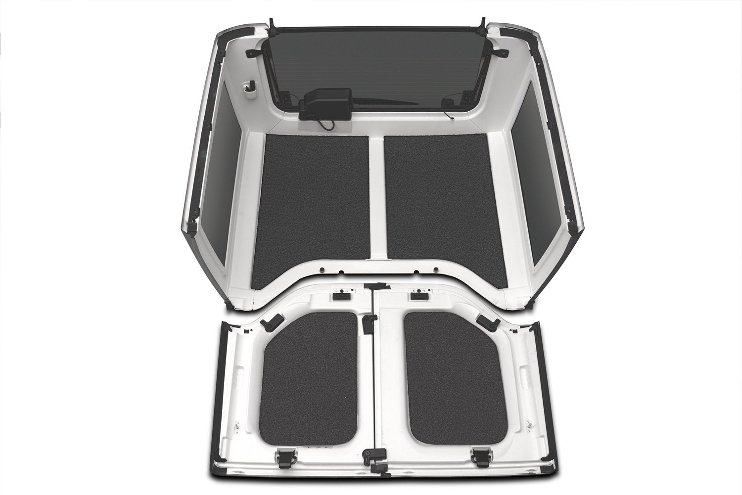 Jeep Headliner - Bedrug | 2011 - 2018 Jeep Wrangler JK 2 Door, Custom cut, Grey - 4 pc. | HLJK112DRK