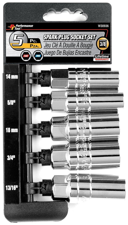5 Piece Performance Tool W30936 Spark Plug Socket Set