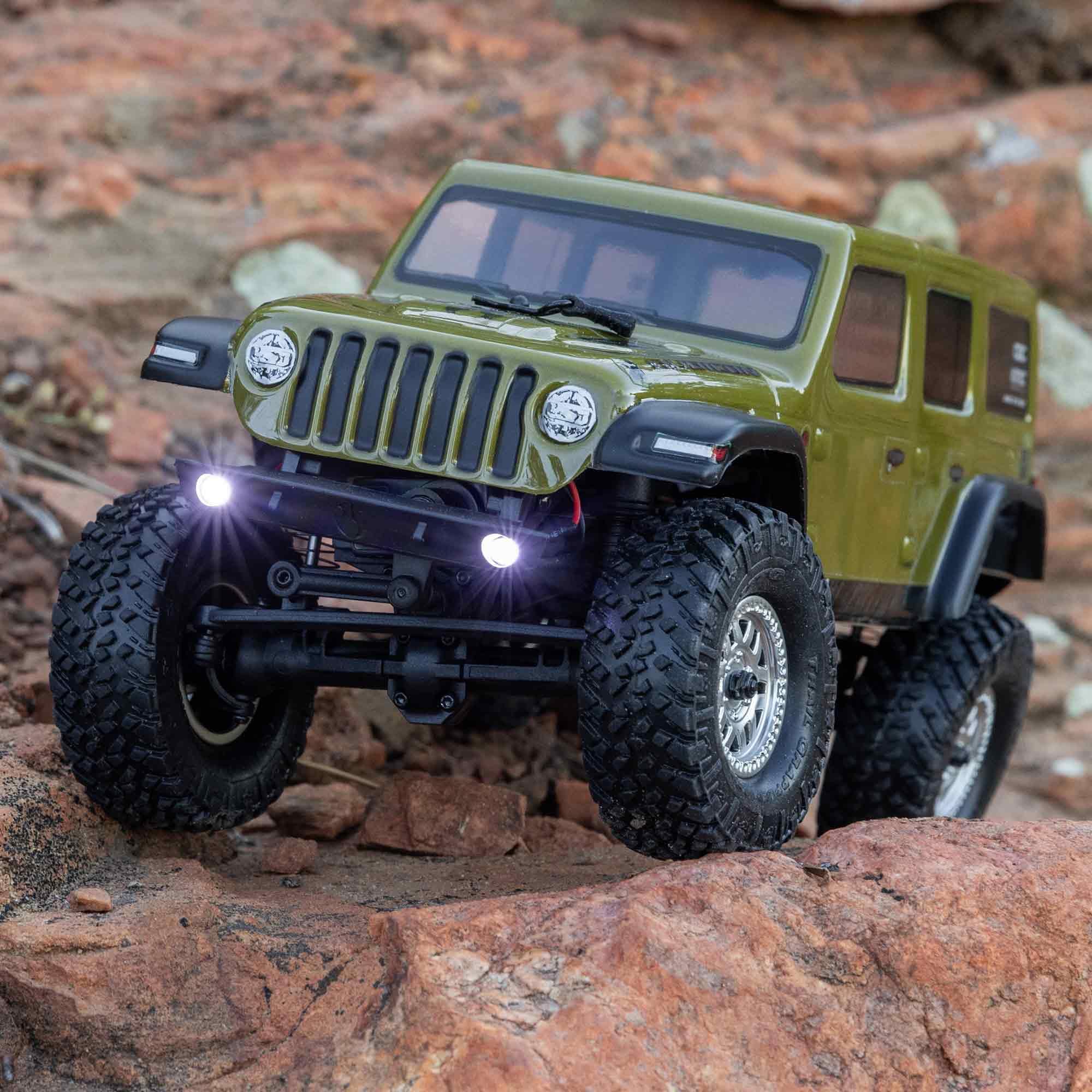 Axial RC Truck SCX24 2019 Jeep Wrangler JLU CRC, 1/24 Green: 4WD RTR (Battery and Charger Included), AXI00002V3T4