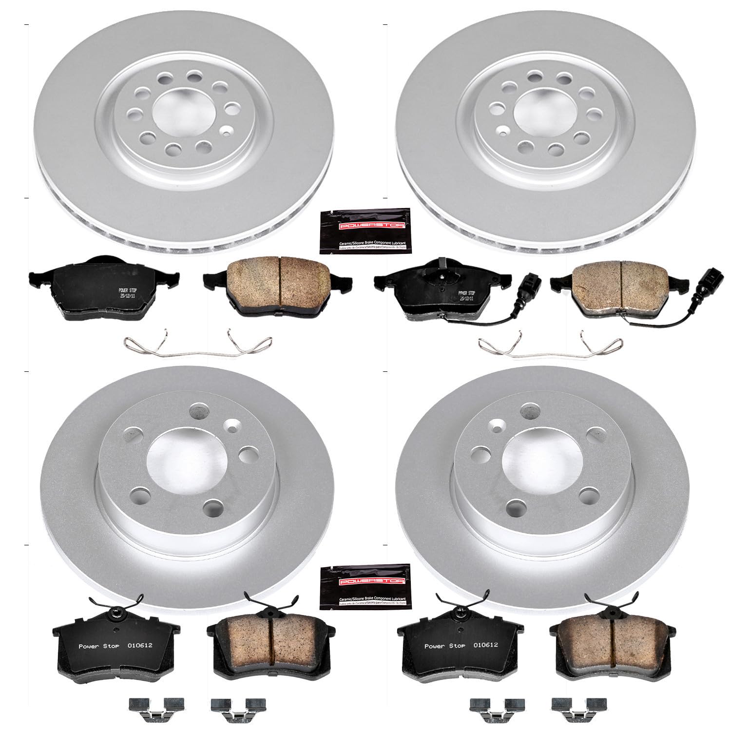 Power Stop Z23 Evolution Geomet Coated Brake Kit Front and Rear For Audi TT Quattro 2000-2006 [Model Specific]