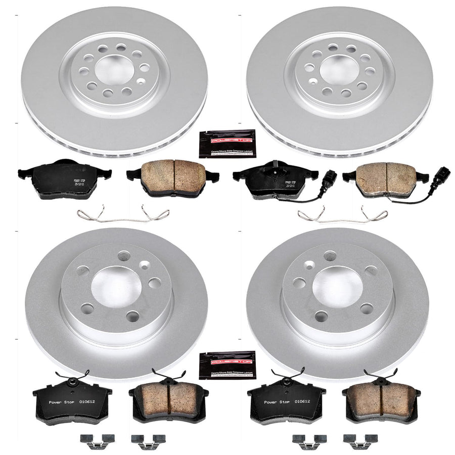 Power Stop Z23 Evolution Geomet Coated Brake Kit Front and Rear For Audi TT Quattro 2000-2006 [Model Specific]
