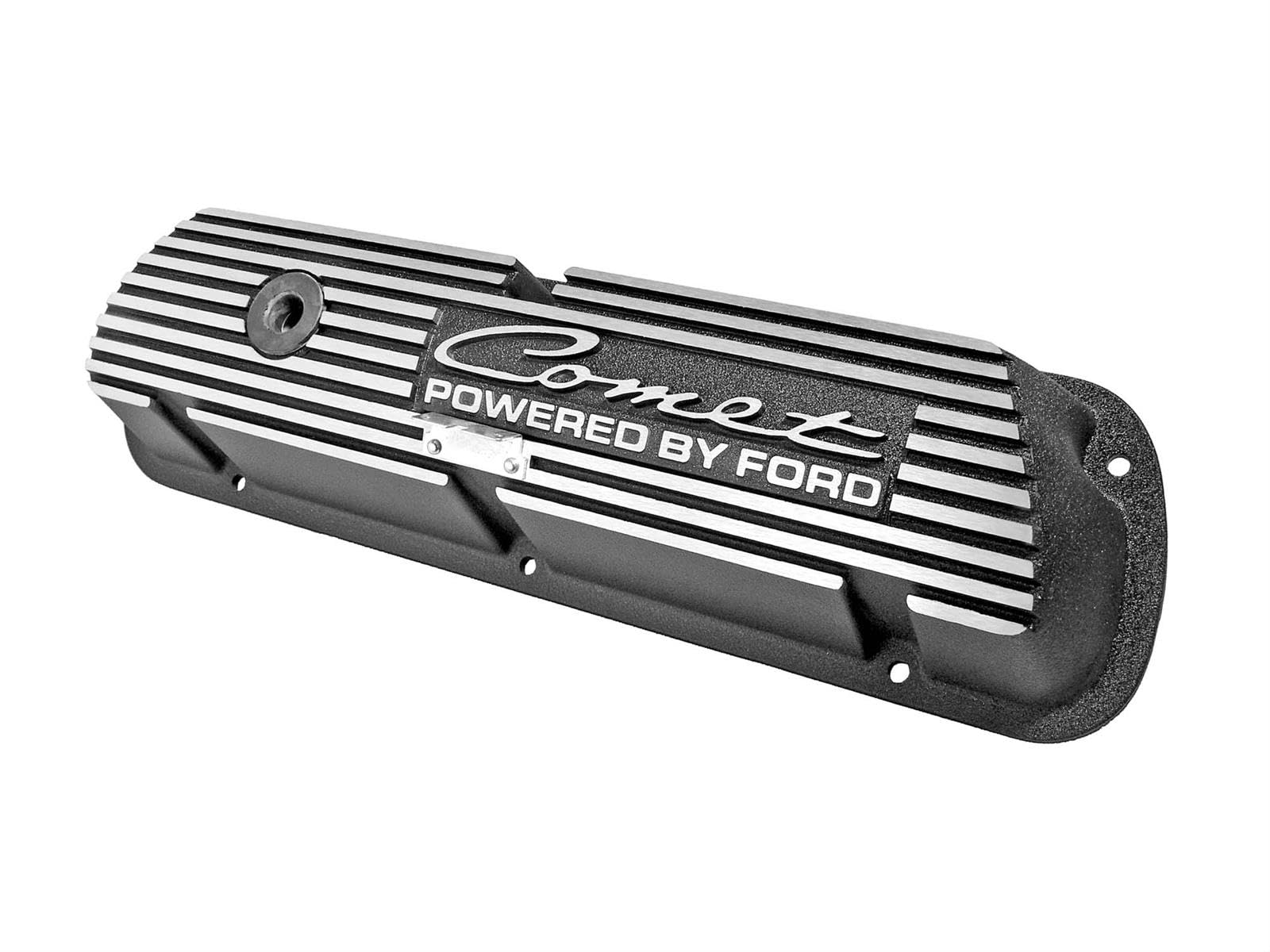 Scott Drake Aluminum Valve Covers 6A582-CT Powered by Ford Logo Pair Comet