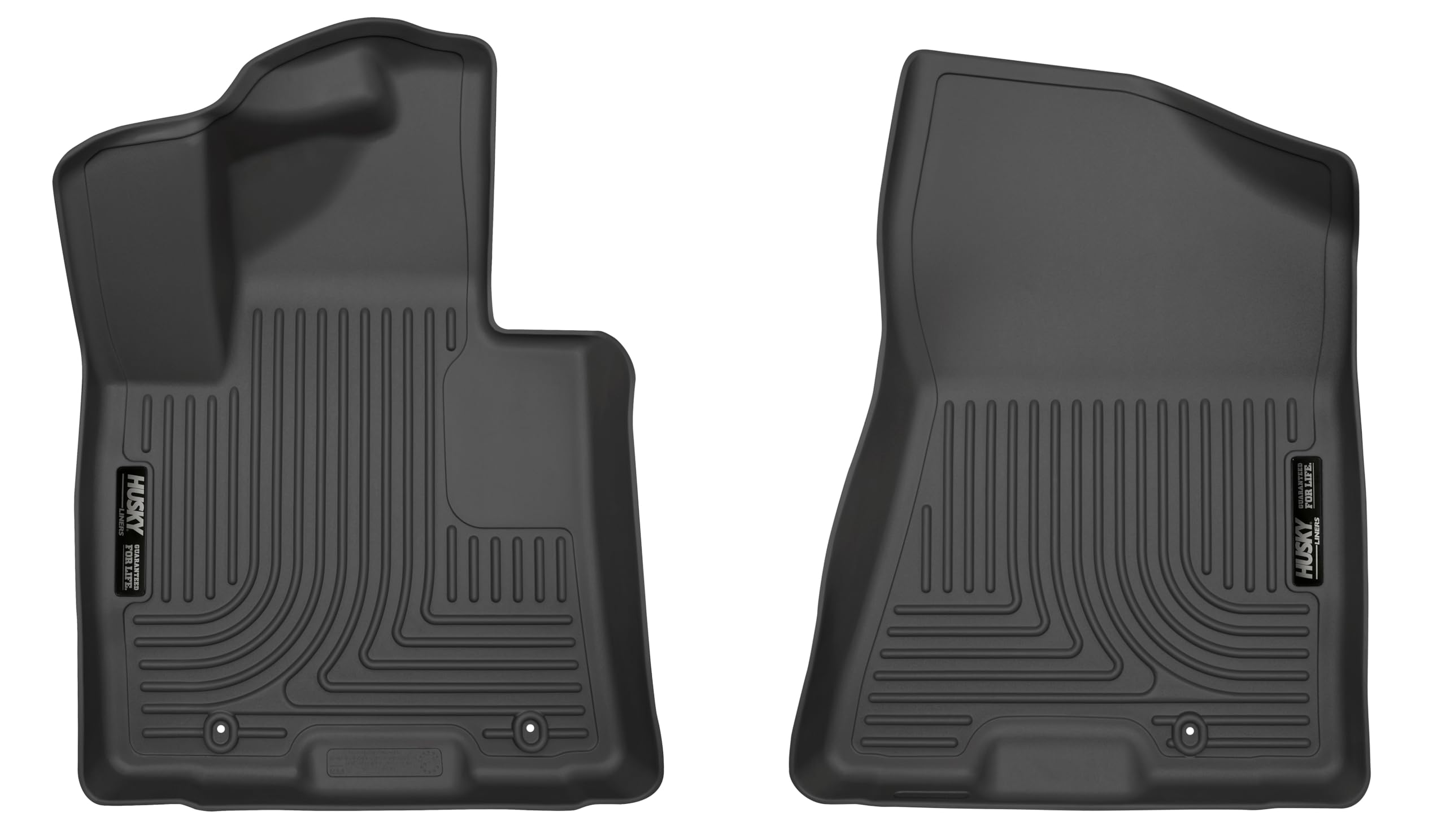 Weatherbeater Husky Liners Floor Mats | Fits 2019-2021 Hyundai Tucson; 2017-2022 Kia Sportage | Front Row, 2-pc Black - 15701