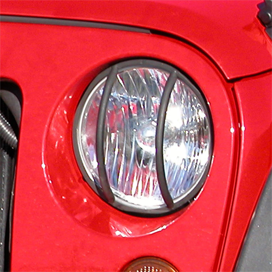 Euro Guard Kit, Rugged Ridge Headlight, Black | 11230.03 | Fits 2007-2018 Jeep Wrangler JK/JKU