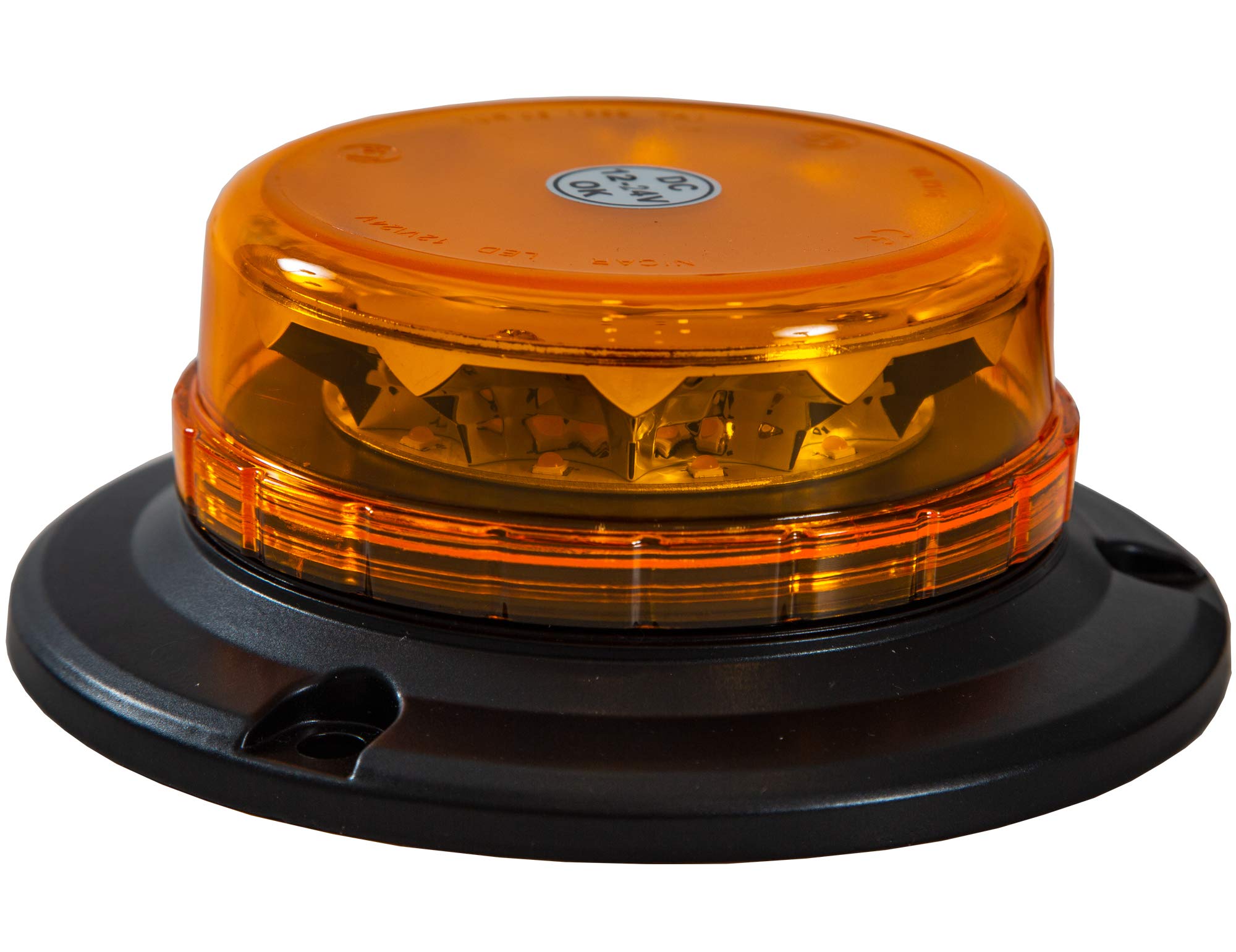 Buyers Products Low Profile SL550ALP LED Beacon Warning Light, 6"x2", Permanent & Magnetic Mount, Auxiliary Power Plug, 12 LEDs, 3 Flash Patterns, SAE J845 Class 1, Emergency Lighting for Vehicles
