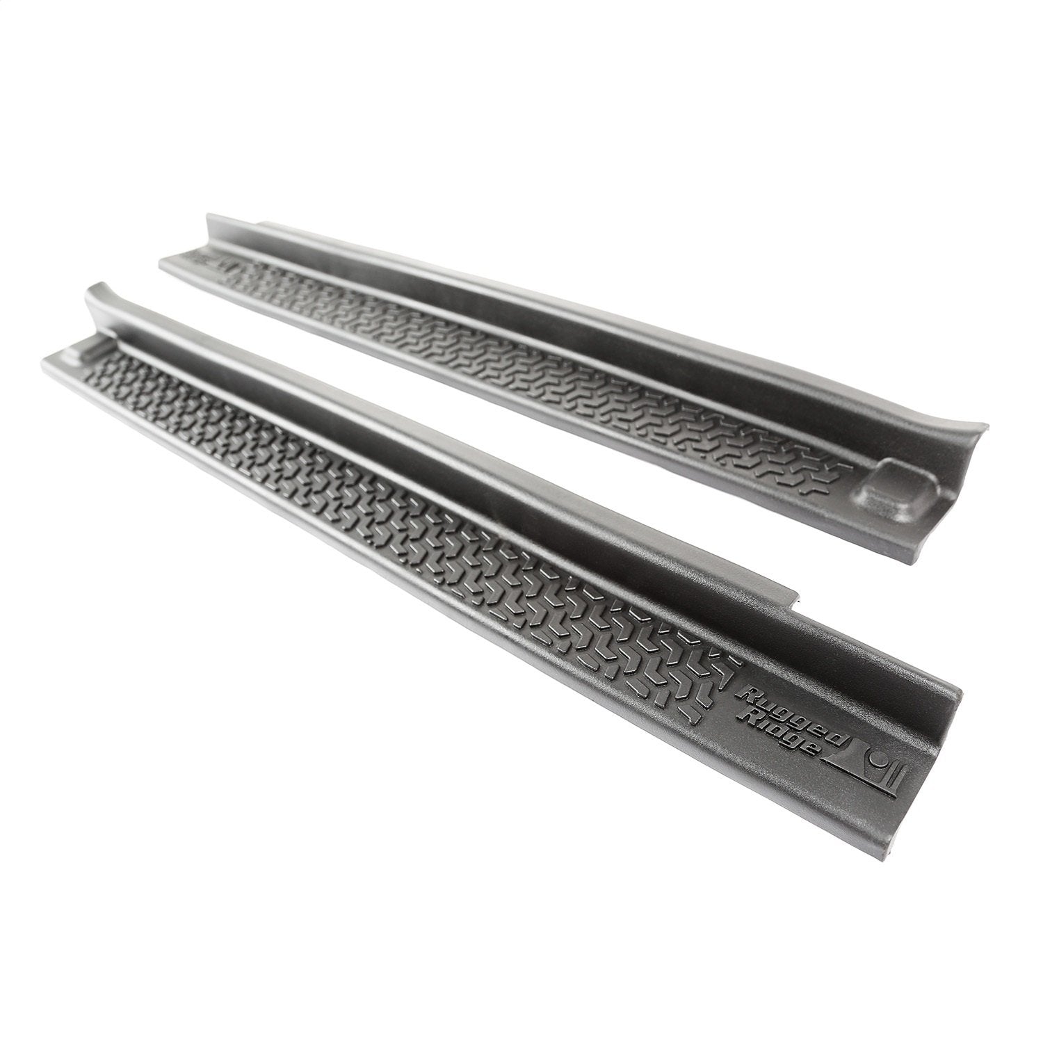 All-Terrain Rugged Ridge Entry Guards for Jeep Wrangler JKU | 4-Piece Set, No Drill | Black Thermoplastic | 11216.21 | Fits 2007-2018 Jeep Wrangler JKU 4-Door