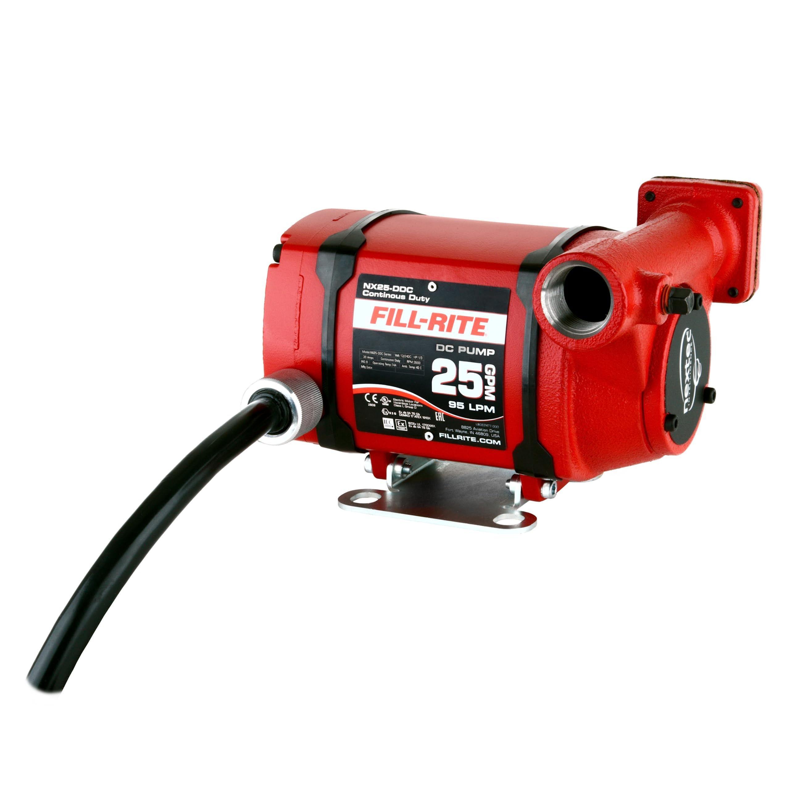 NX25-DDCNF-PX Fill-Rite - NX25-DDCNB-PX 12V / 24V 25 GPM Continuous Duty Foot Mounted Fuel Transfer Pump (Pump Only)