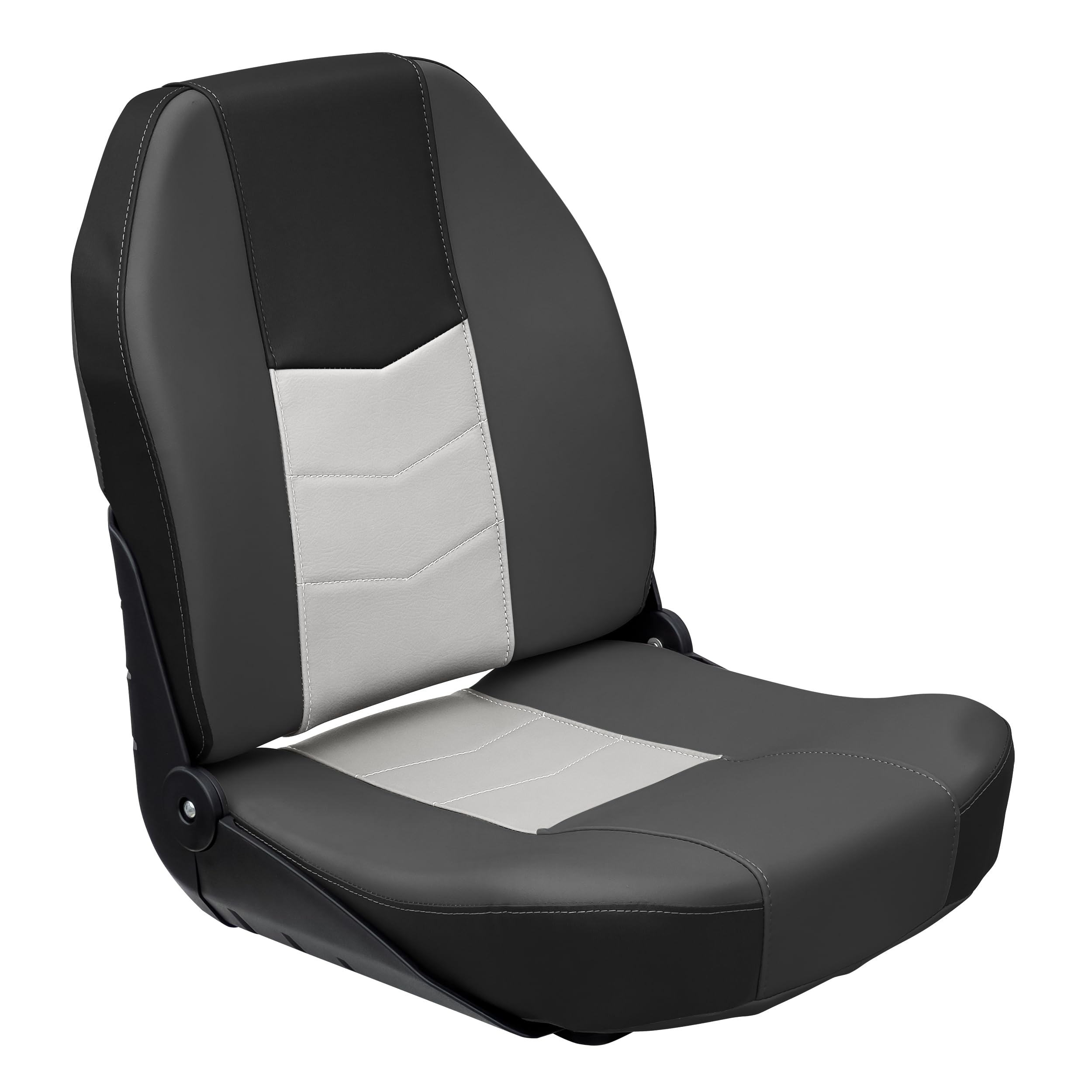 Quantum Series Wise Fold Down Fishing Boat Seat, Jazz Black/Marble Grey/Charcoal 3340-1788