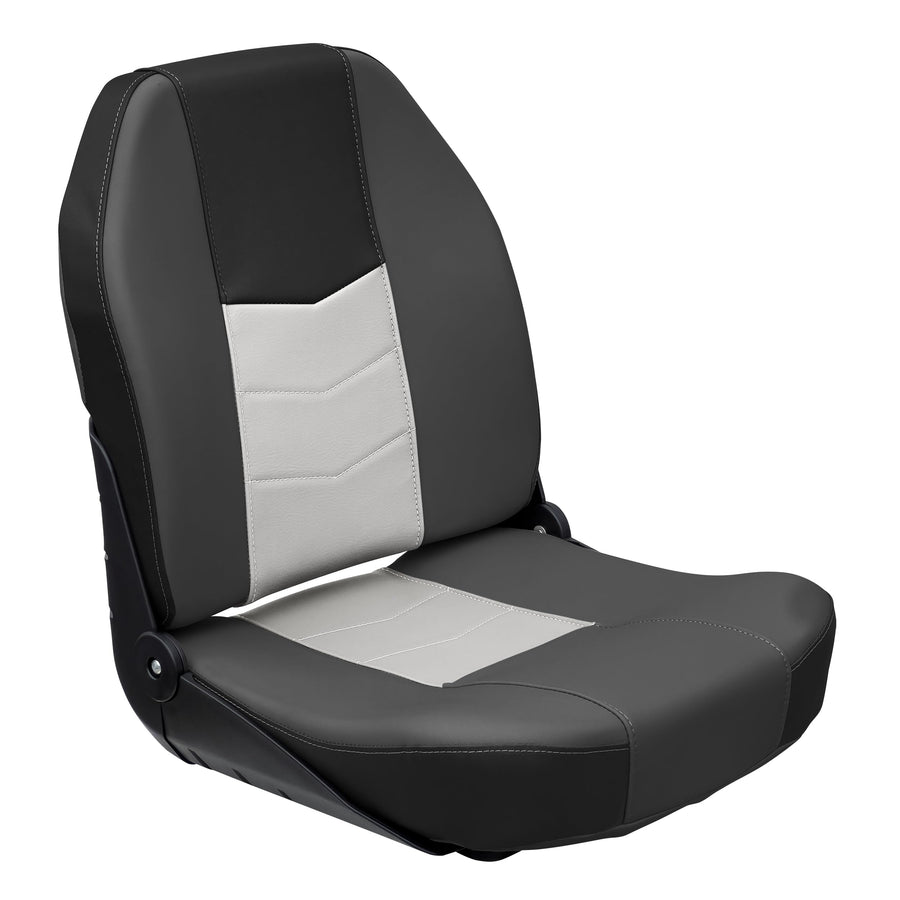 Quantum Series Wise Fold Down Fishing Boat Seat, Jazz Black/Marble Grey/Charcoal 3340-1788