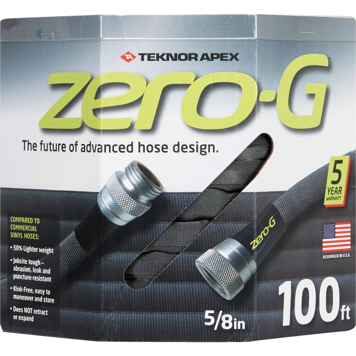 4001-100 Apex 5/8" X 100' Zero-G Lightweight Ultra Flexible Durable Kink- Free Garden Hose10