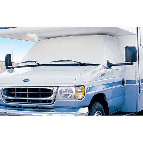 Class C ADCO 2407 White Ford 1997-2008 Windshield Cover (RV Motorhome with Mirror Cutouts)