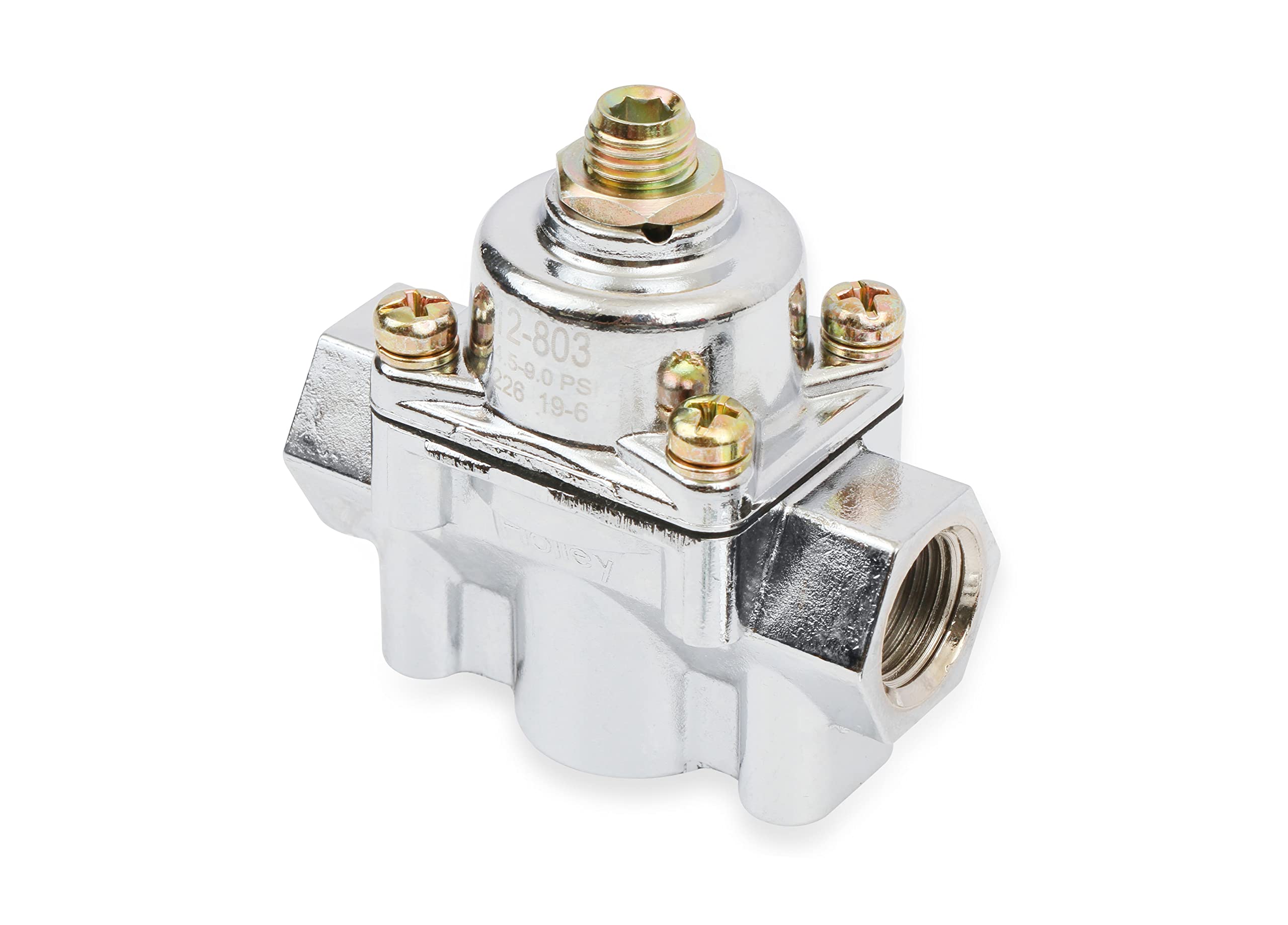 12-803 Holley Chrome Carbureted Fuel Pressure Regulator