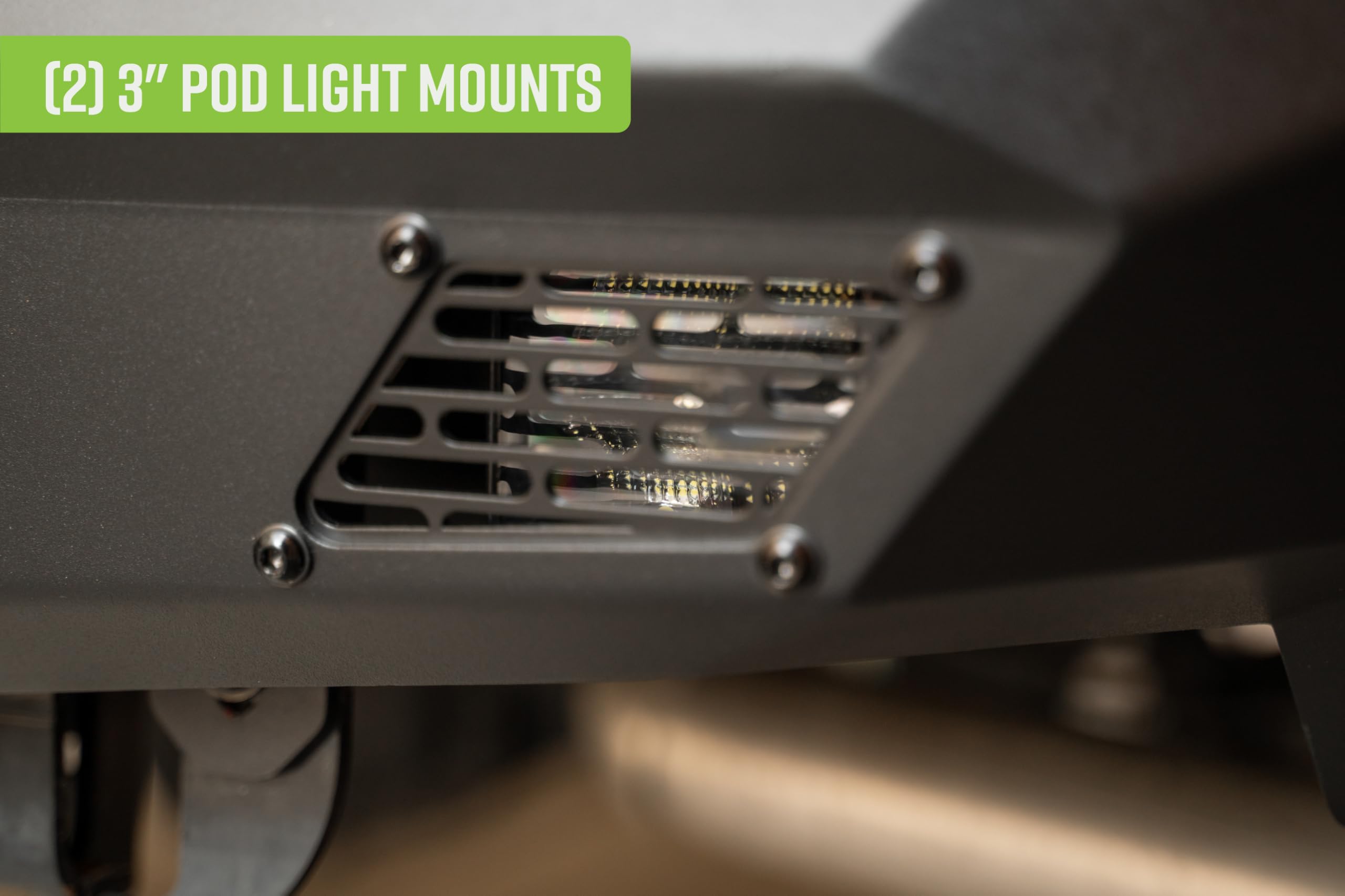 Rear Bumper DV8 Offroad Spec Series for 2021-2025 Ford F-150 | Full-Width Design | (2) 3" Pod Light Mounts | Pair of 1" D-Ring Mounts | Micro-Texture Black Powder Coat Finish | Steel Construction