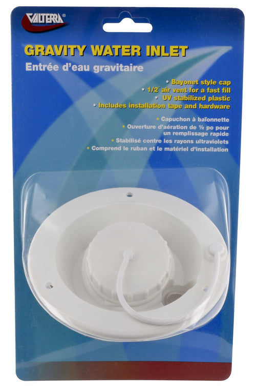 Gravity Water Inlet Valterra A01-2003VP - White (Carded)