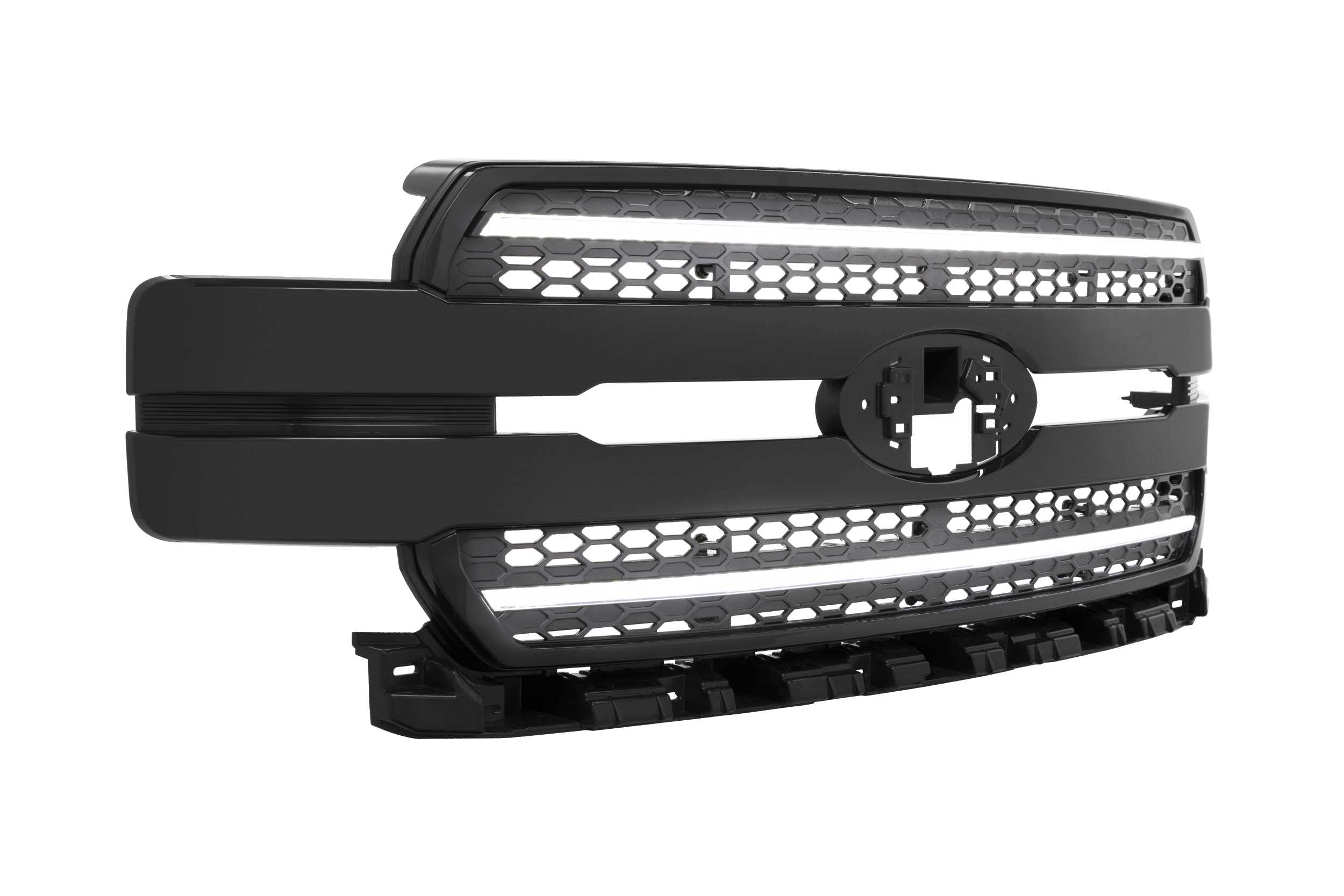 Morimoto LED XBG DRL Grille Fits Ford F-150 18-20, Plug and Play Paintable Black Grille with White LED DRL (XBG15)