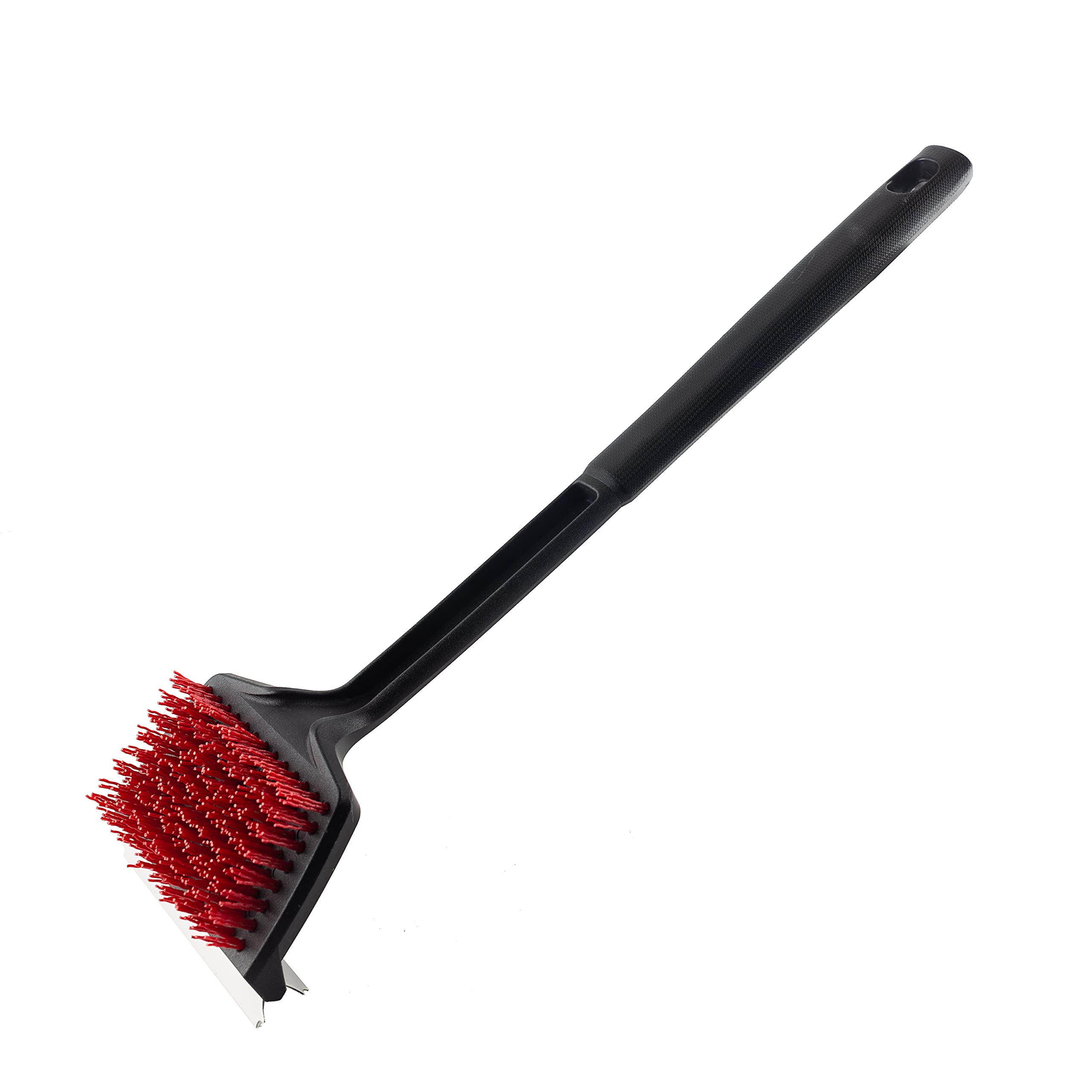 Dyna Glo 18" Nylon Bristles Flat Top Grill Brush w. Stainless Steel Scraper