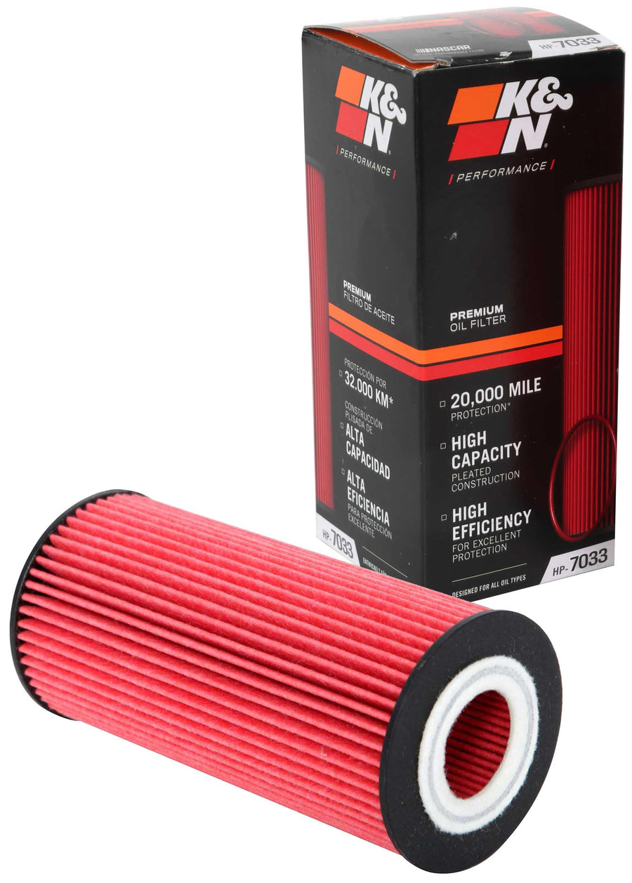 K&N Oil Filter Premium: 20,000 Mile Engine Protection, High Capacity/High Efficiency: Compatible with MERCEDES BENZ (See Product Description for Select Models), HP-7033