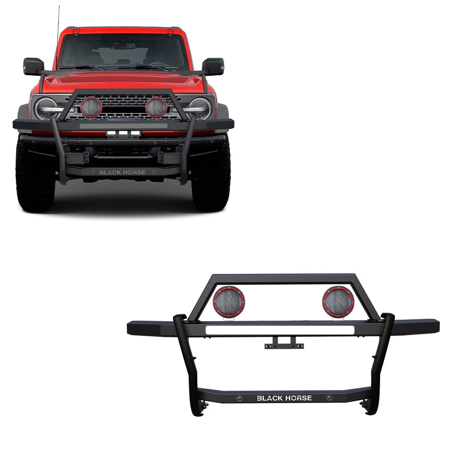 Rambler Grille Guard Kit Black Modular Compatible with 2021-2024 Ford Bronco-RAGF20-PLFR
