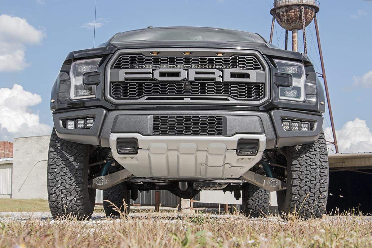 Black Series Rough Country Triple LED Fog Light Kit for 17-21 Raptor - 70700
