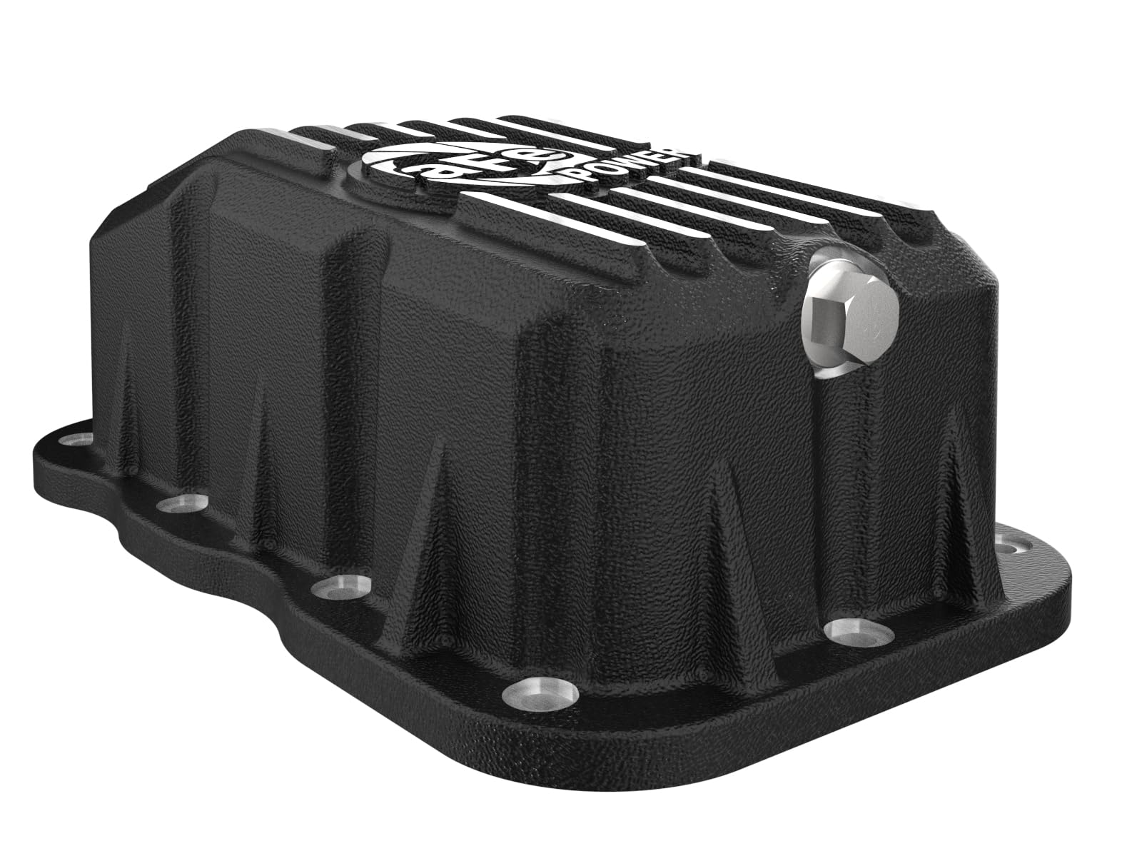 aFe Power Transmission Pan Pro Series Black w/Machined Fins Fit Jeep Wrangler (JL) 18-25 L4-2.0L (t) 46-71400B