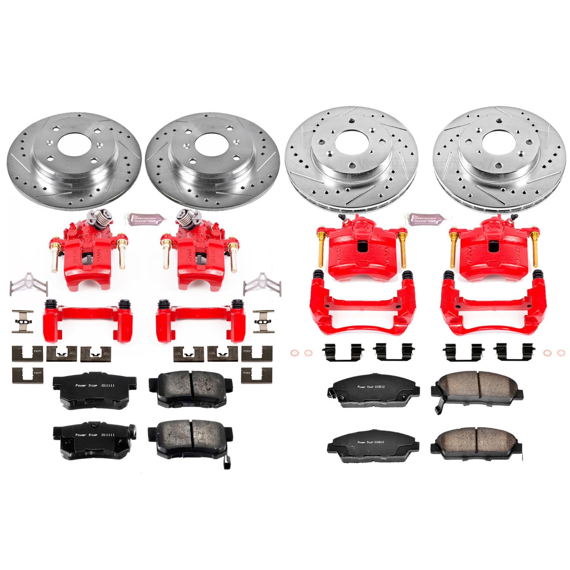 Power Stop Z23 Evolution Sport Brake Kit with Calipers For Prelude Honda 1992-1996 [Model Specific]