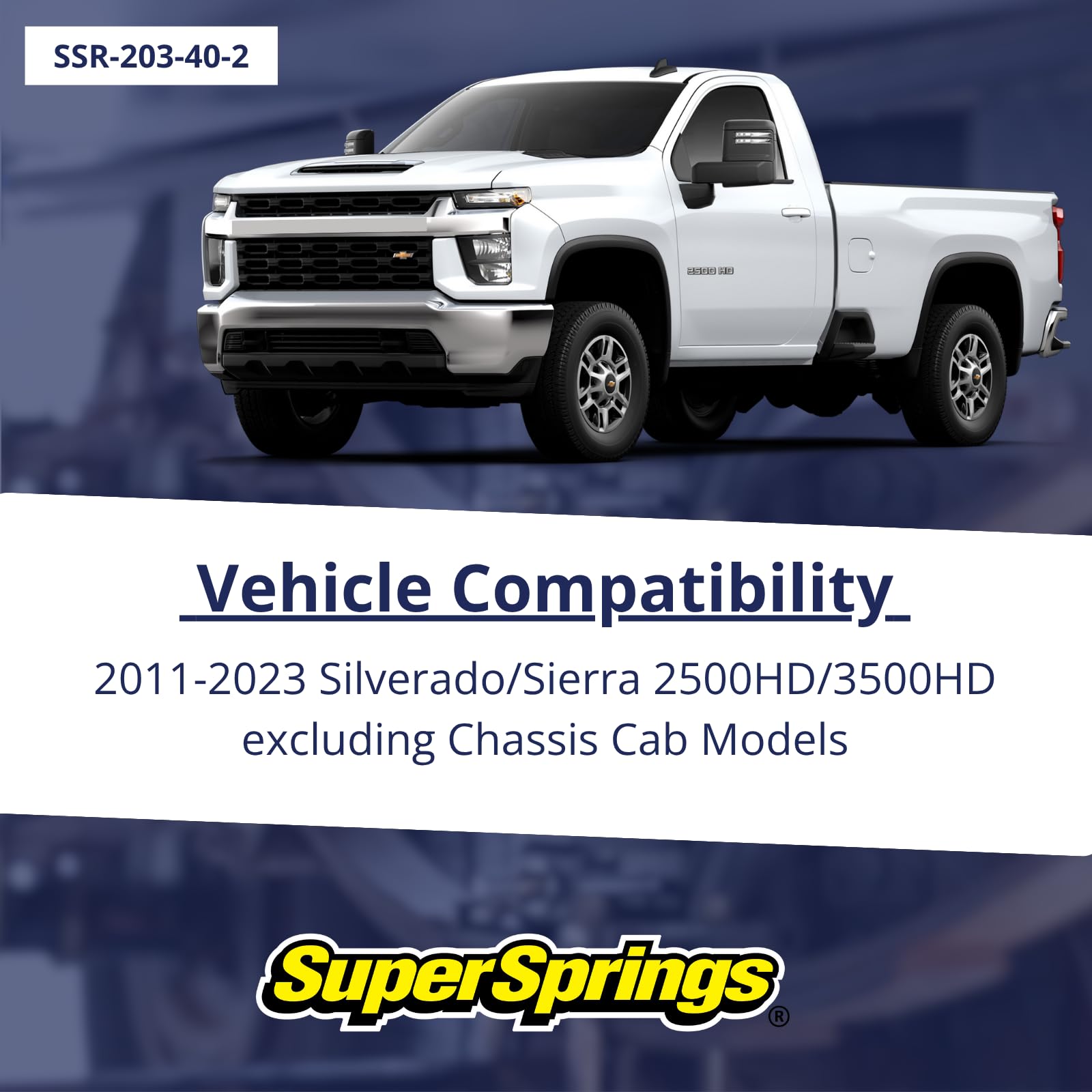 SumoSprings Rear for Chevrolet Silverado 2500|3500, GMC Sierra 2500|3500, blue | SuperSprings SSR-203-40-2