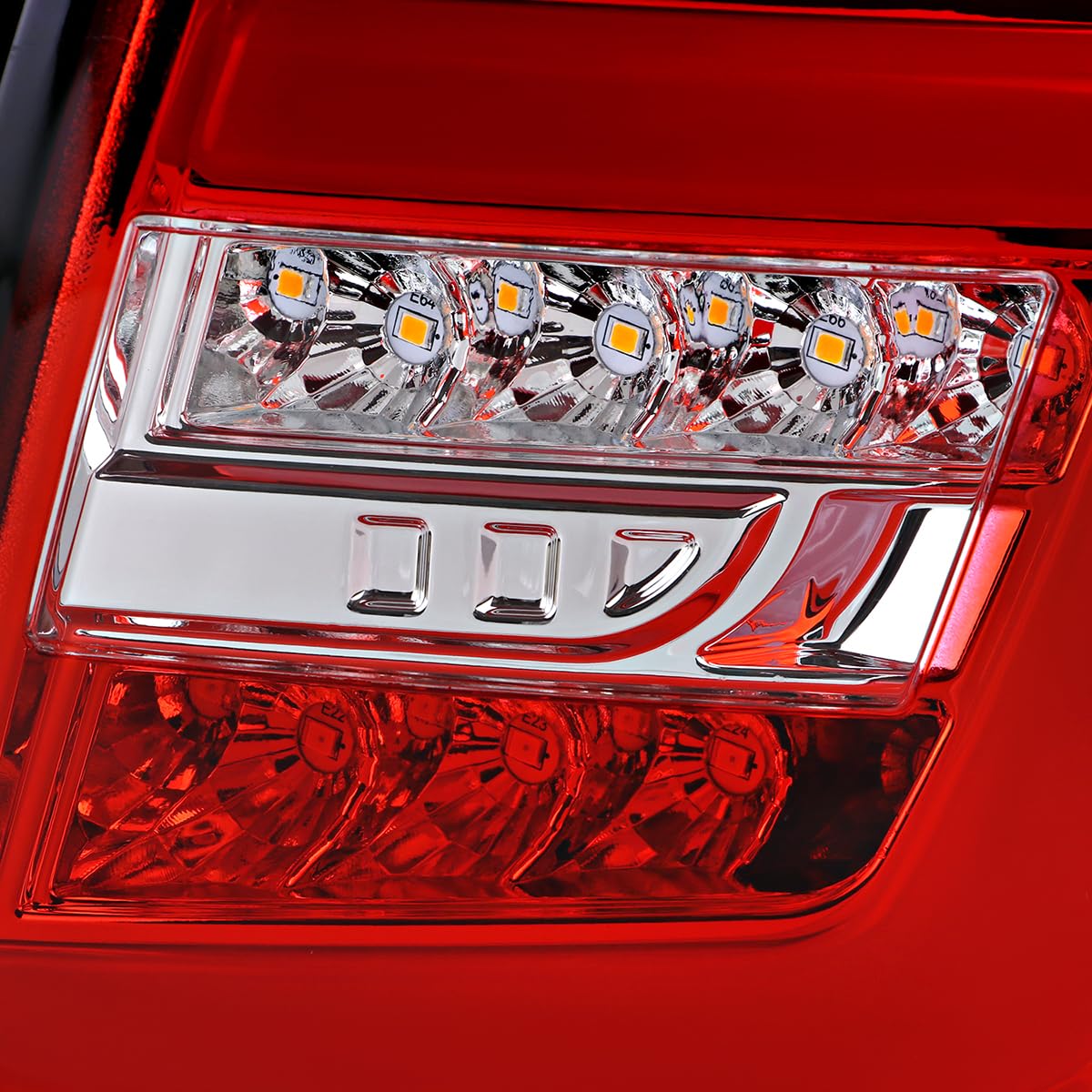 Red Sequential Tail Lights w/LED Bar SPEC-D TUNING Compatible with 2008-2011 Subaru Impreza WRX Hatchback, Left + Right Pair Assembly