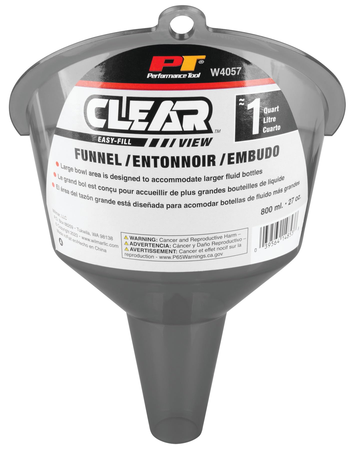 Easy-Fill Funnel Performance Tool W4057 - 1 Quart, Oversized Spout for Quick and Clean Fills