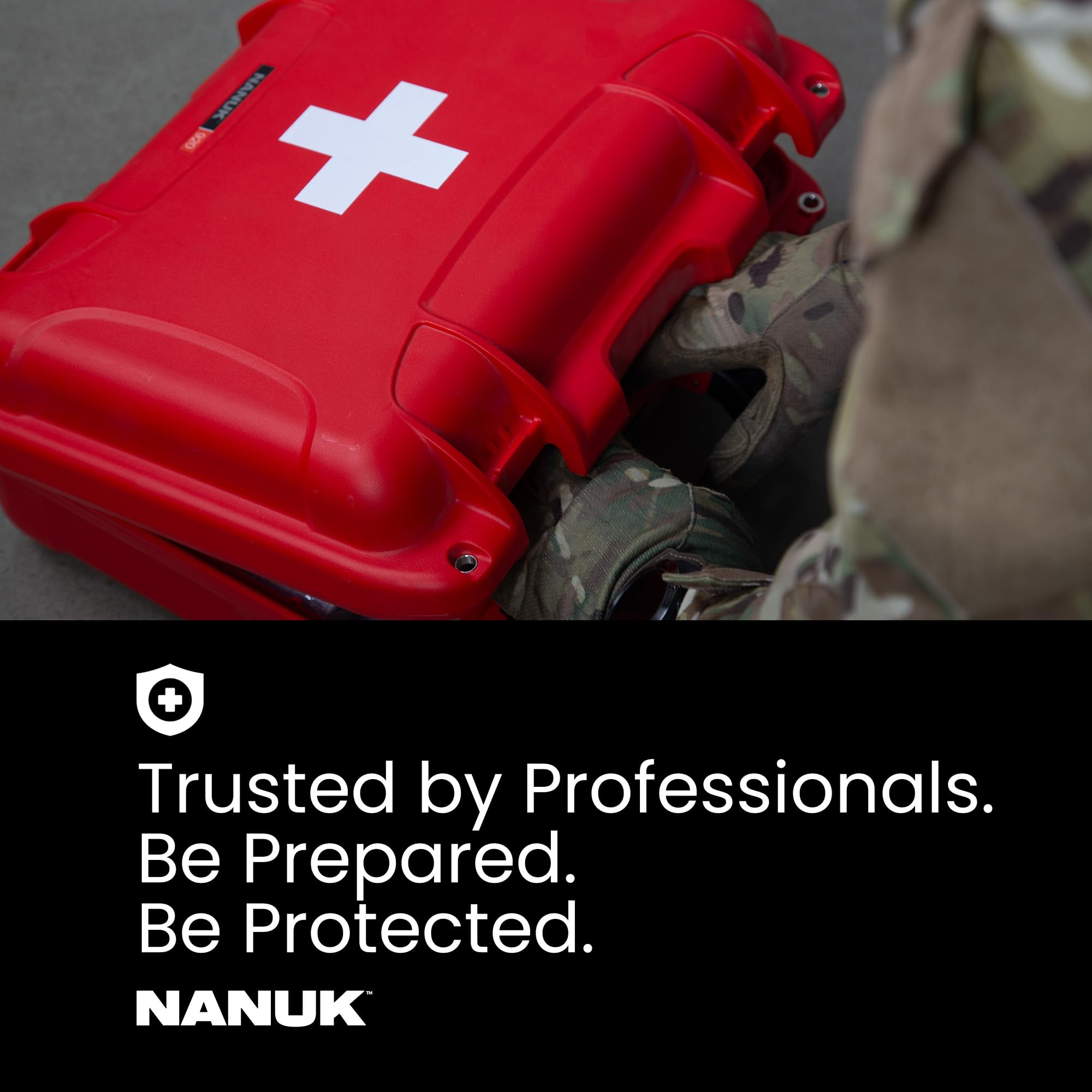 NANUK Waterproof 920 First Aid Box Empty – Durable, Medical First Aid Organizer Case, IP67-Rated, Dustproof, Impact-Resistant, and Floats (7.4" x 4.9" x 3.1") – Red