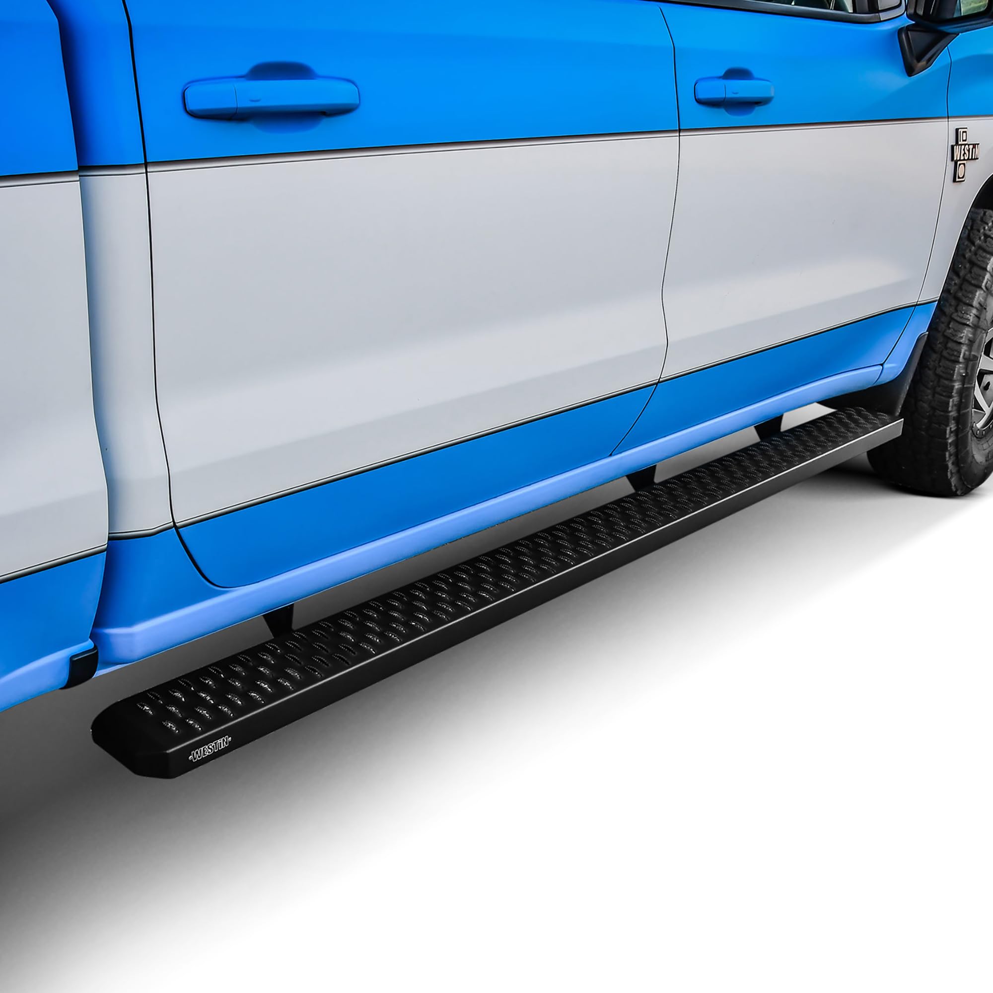 27-74745 Westin Grate Steps Running Boards 90 in. Textured Black Pair (Required Mounting Kit Sold Separately)