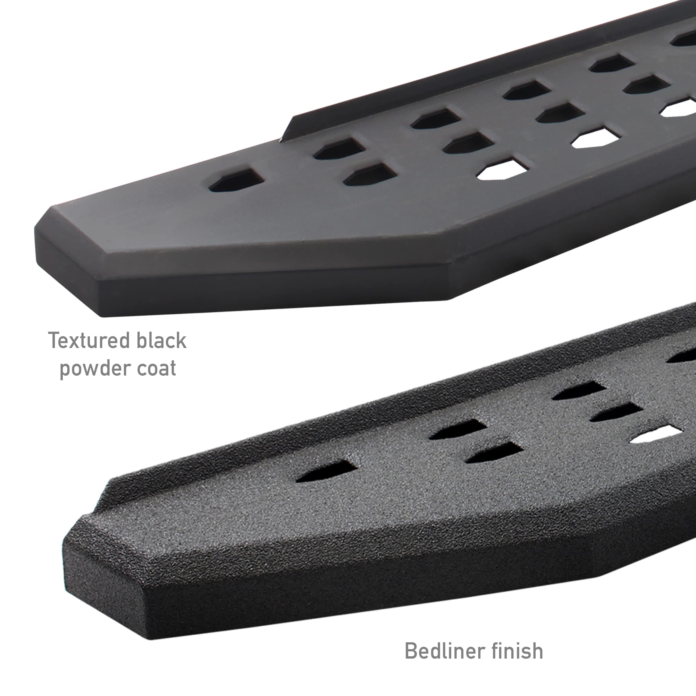 Go Rhino Running Boards RB20, Mounting Brackets, & 2 Pair of Drop Steps | Galvanized Steel, Textured Black | 6944298720PC | Fits 2005-2023 Toyota Tacoma Double Cab Pickup