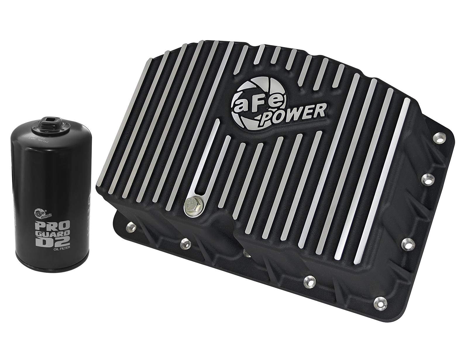 Engine Oil Pan Pro Series Black W/ Machined Fins