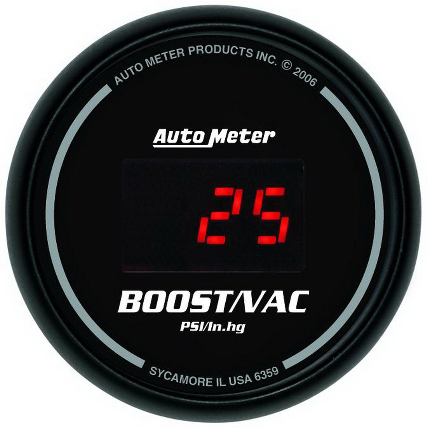 Auto Meter Sport Comp 6359 Digital 2-1/16" 30 In Hg.-Vac./30 PSI Digital Vacuum/Boost Gauge