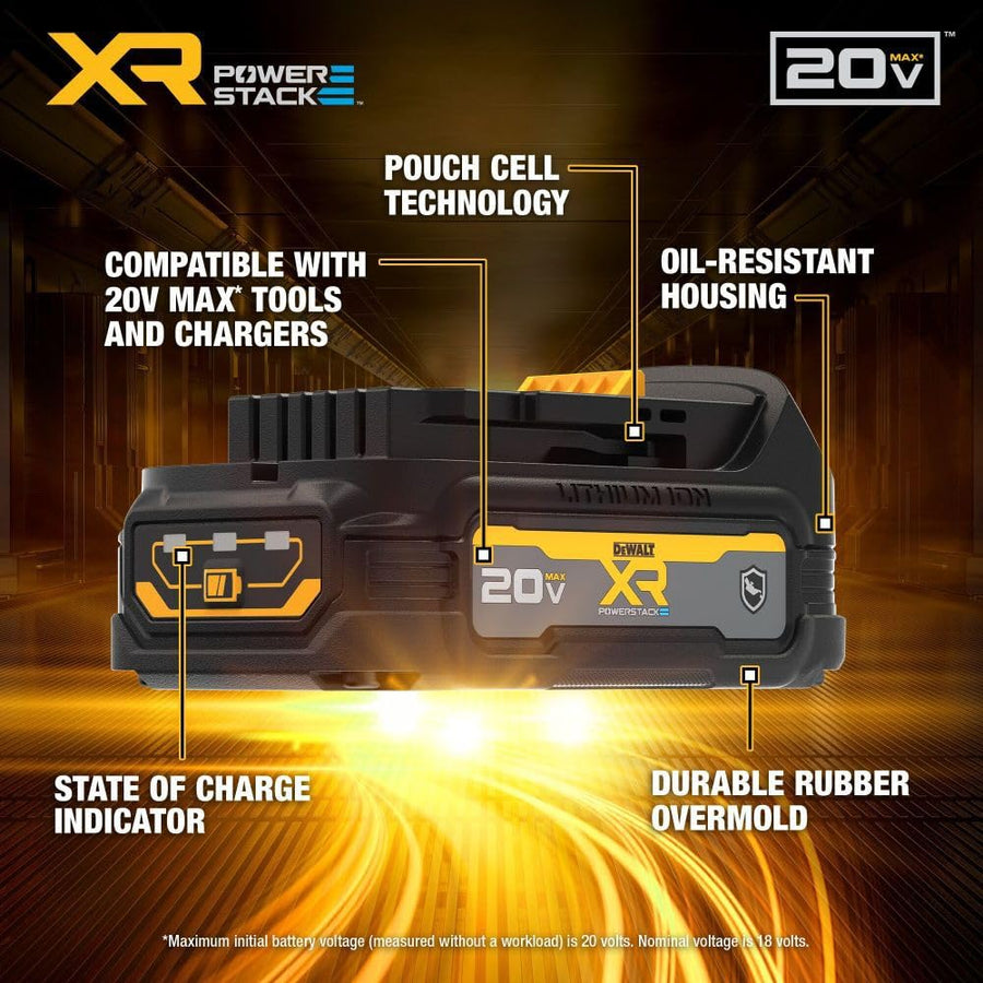 20V Max DEWALT Powerstack Gfn Compact Battery (DCBP034G)